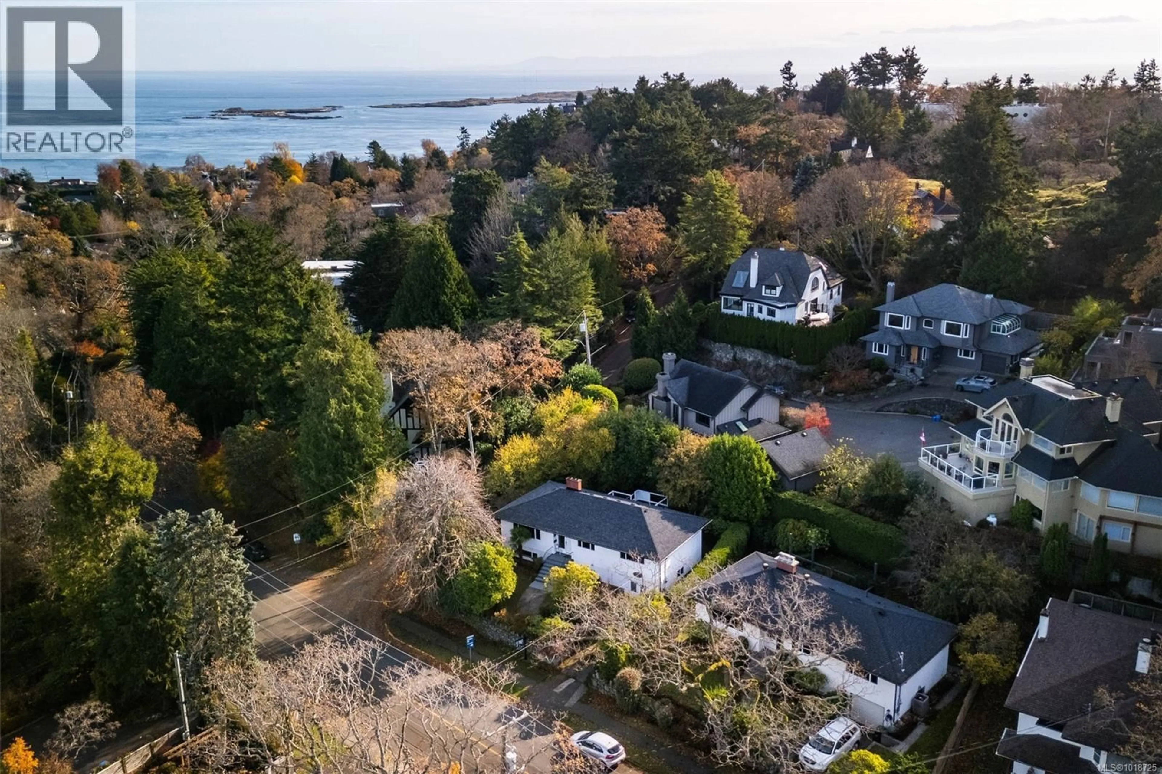 A pic from outside/outdoor area/front of a property/back of a property/a pic from drone, water/lake/river/ocean view for 1995 FAIRFIELD ROAD, Victoria British Columbia V8S1H5