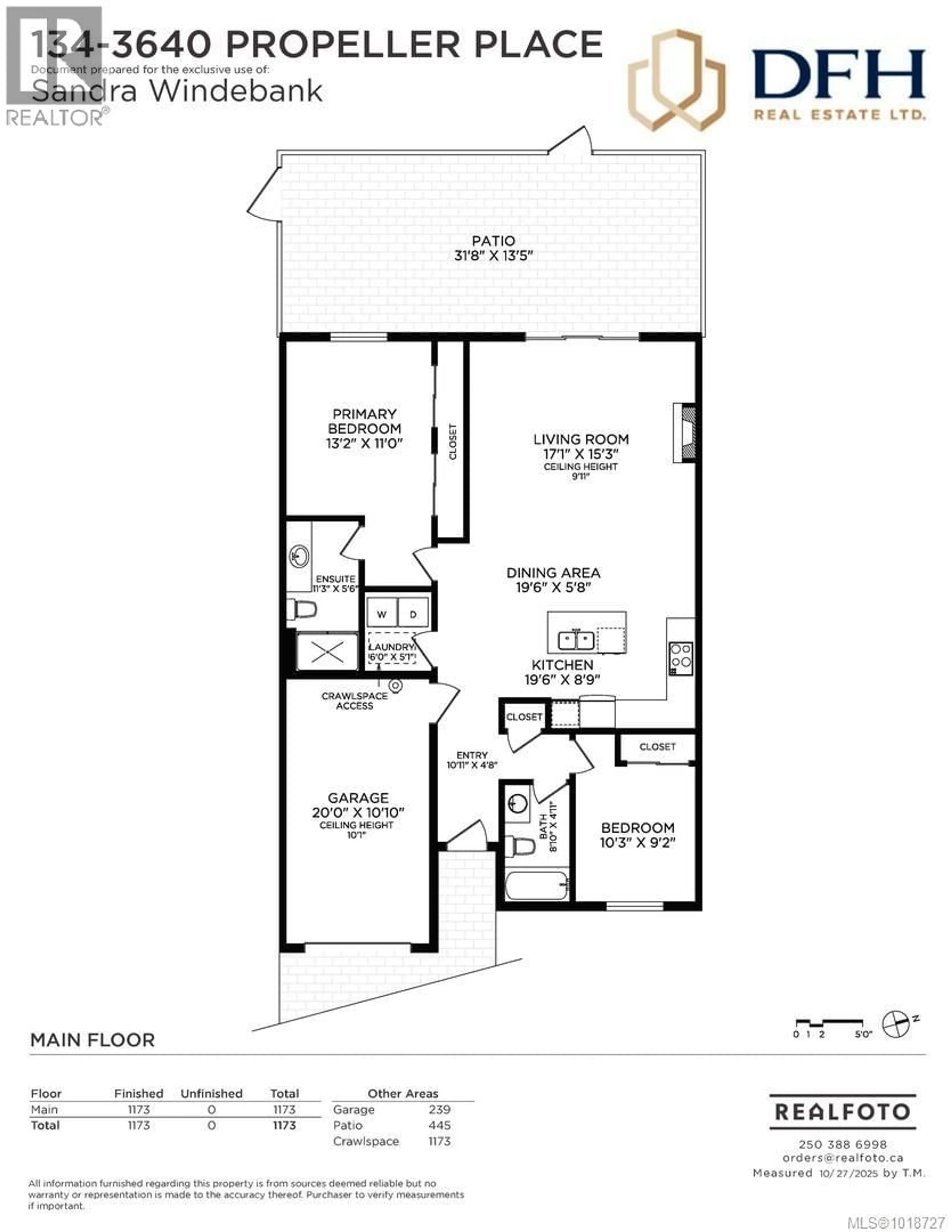 Floor plan for 134 - 3640 PROPELLER PLACE, Colwood British Columbia V9C0A4