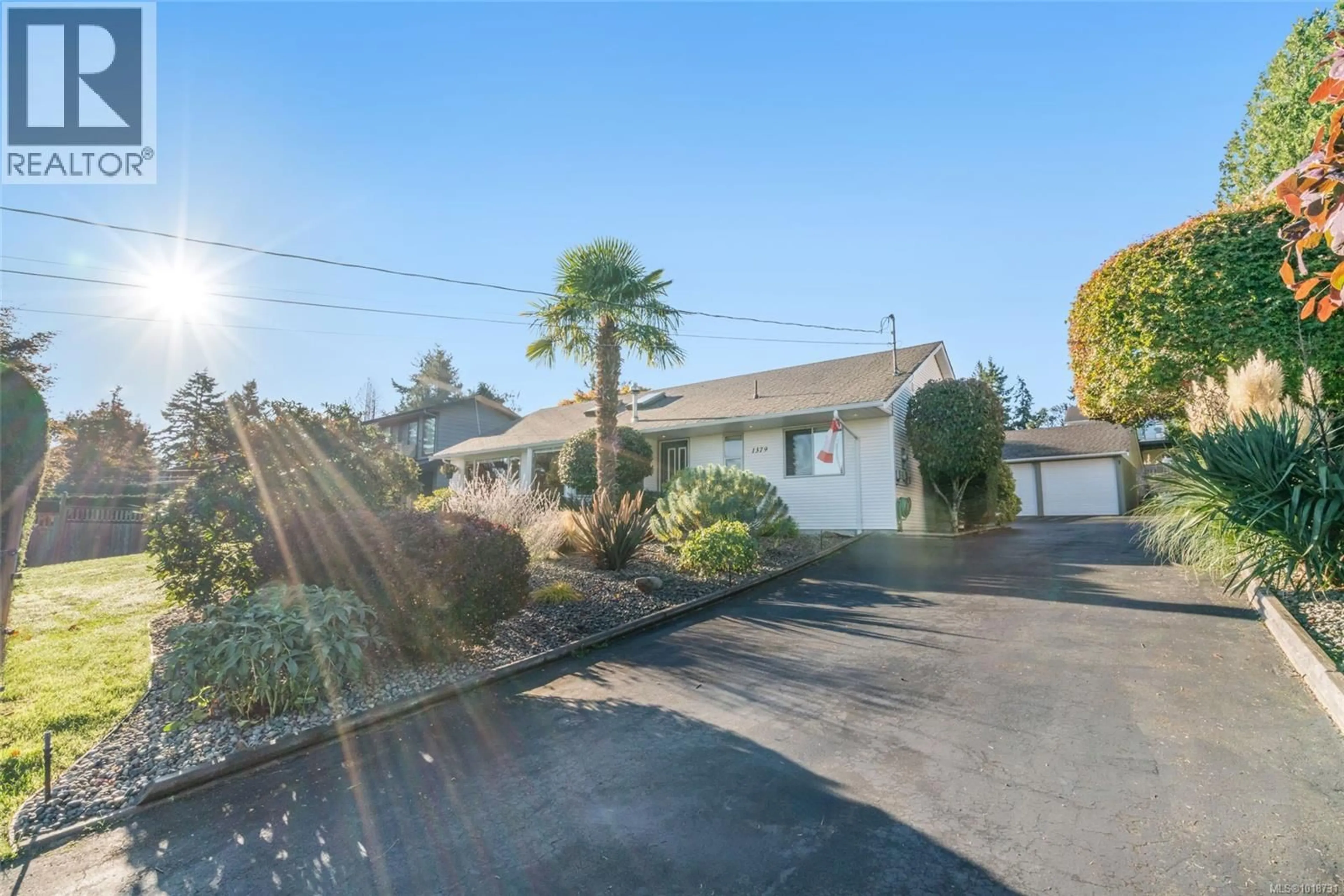 A pic from outside/outdoor area/front of a property/back of a property/a pic from drone, street for 1379 REEF ROAD, Nanoose Bay British Columbia V9P9B9