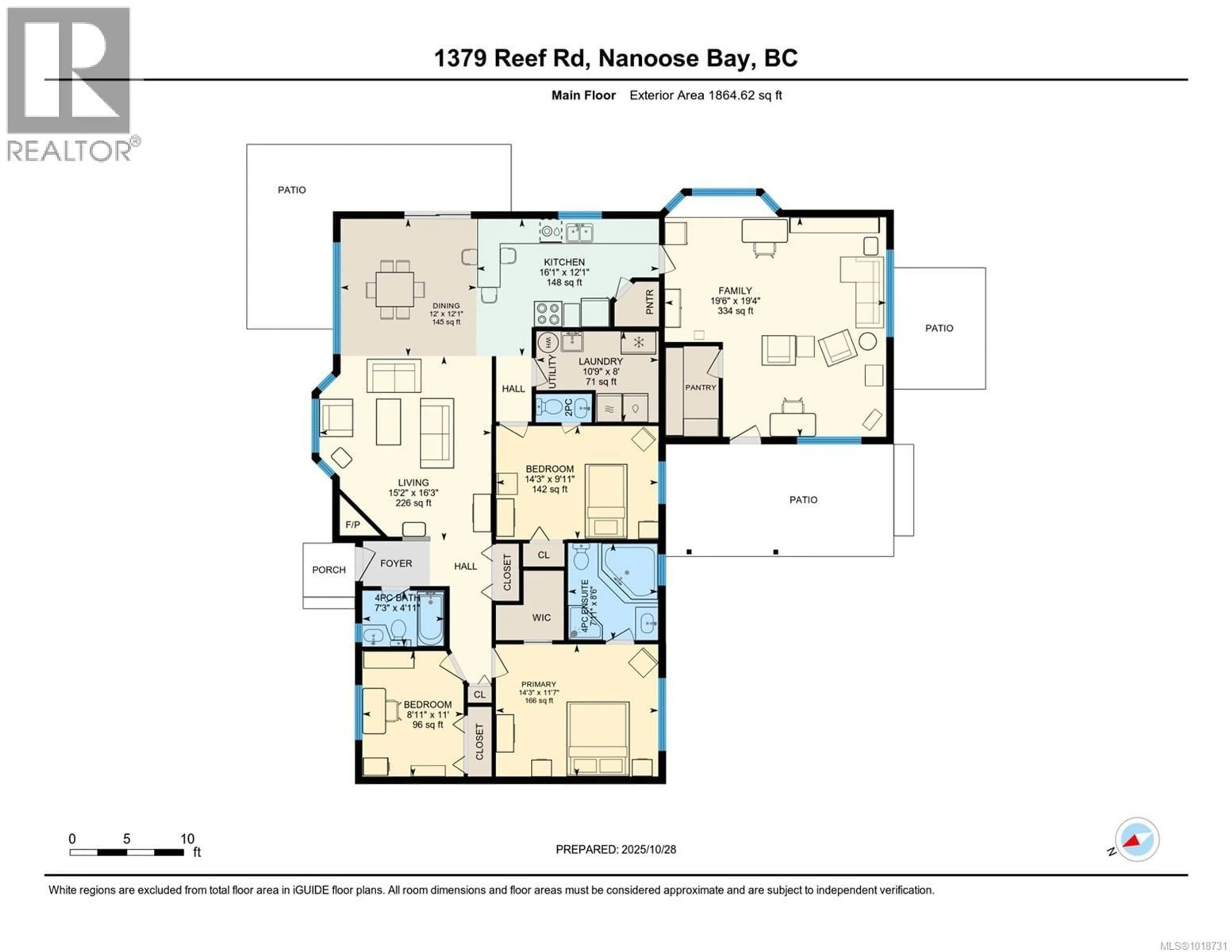 Floor plan for 1379 REEF ROAD, Nanoose Bay British Columbia V9P9B9