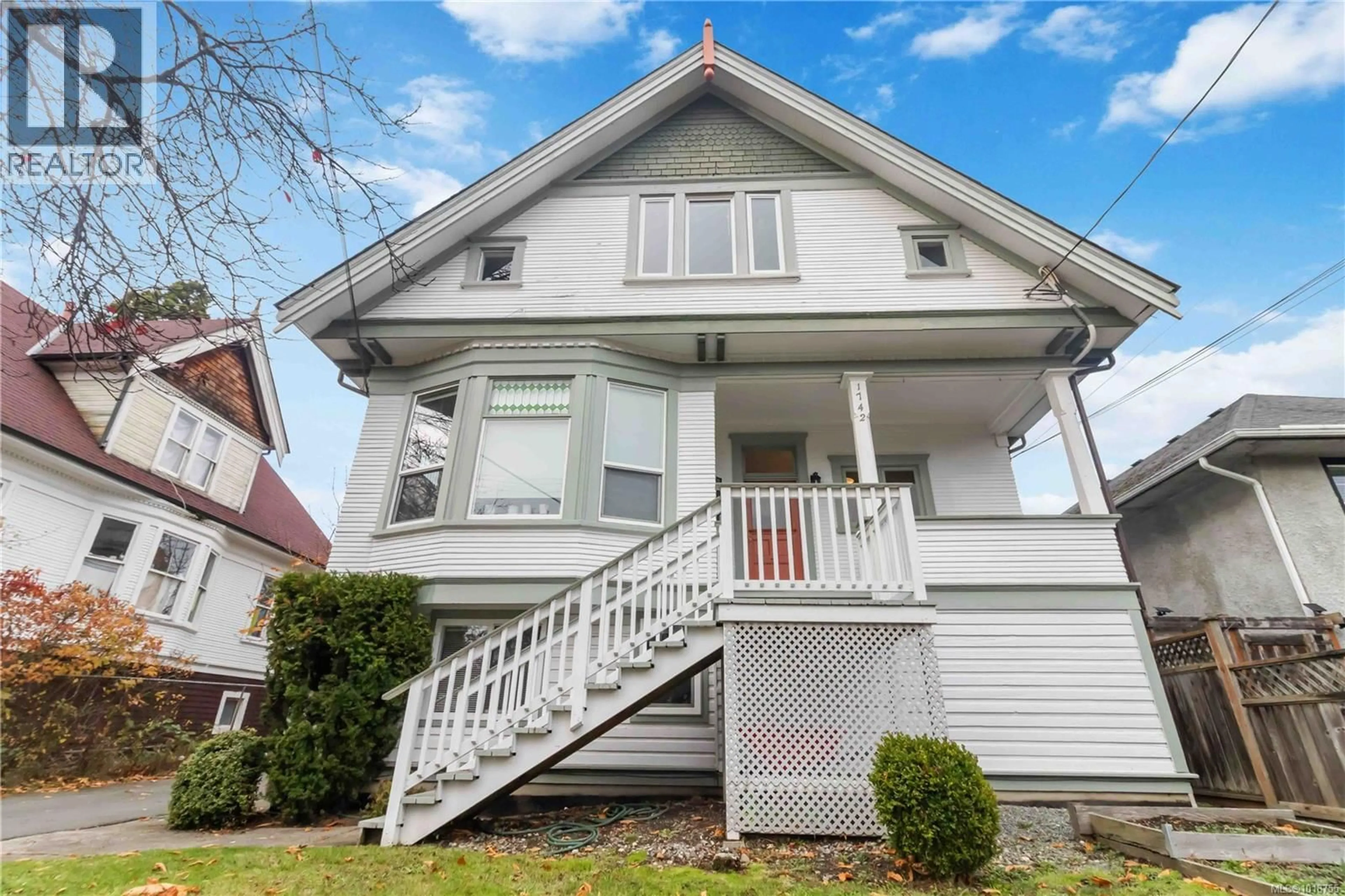 Home with vinyl exterior material, street for 1742 DENMAN STREET, Victoria British Columbia V8R1Y4