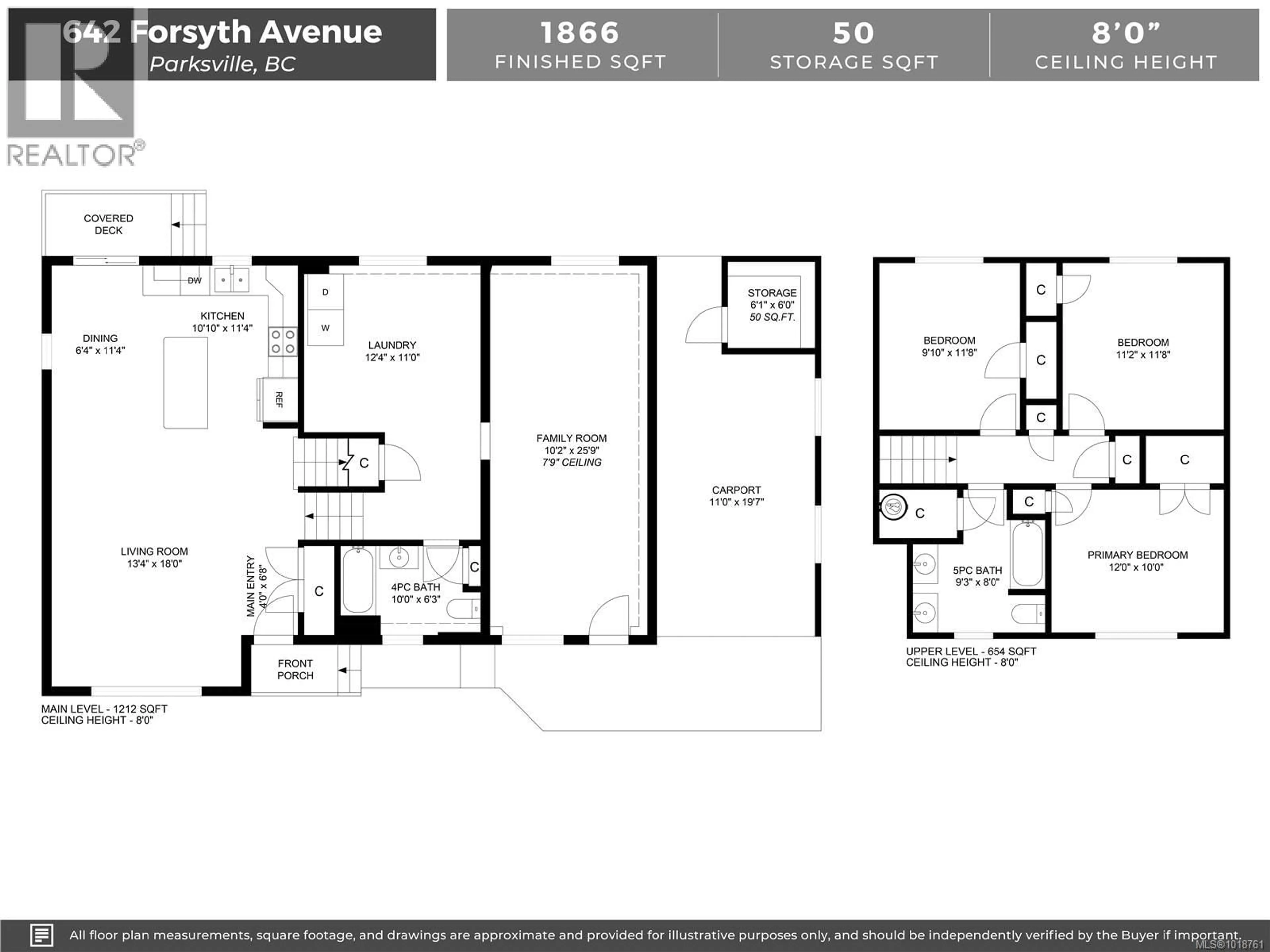 Floor plan for 642 FORSYTH AVENUE, Parksville British Columbia V9P1G6