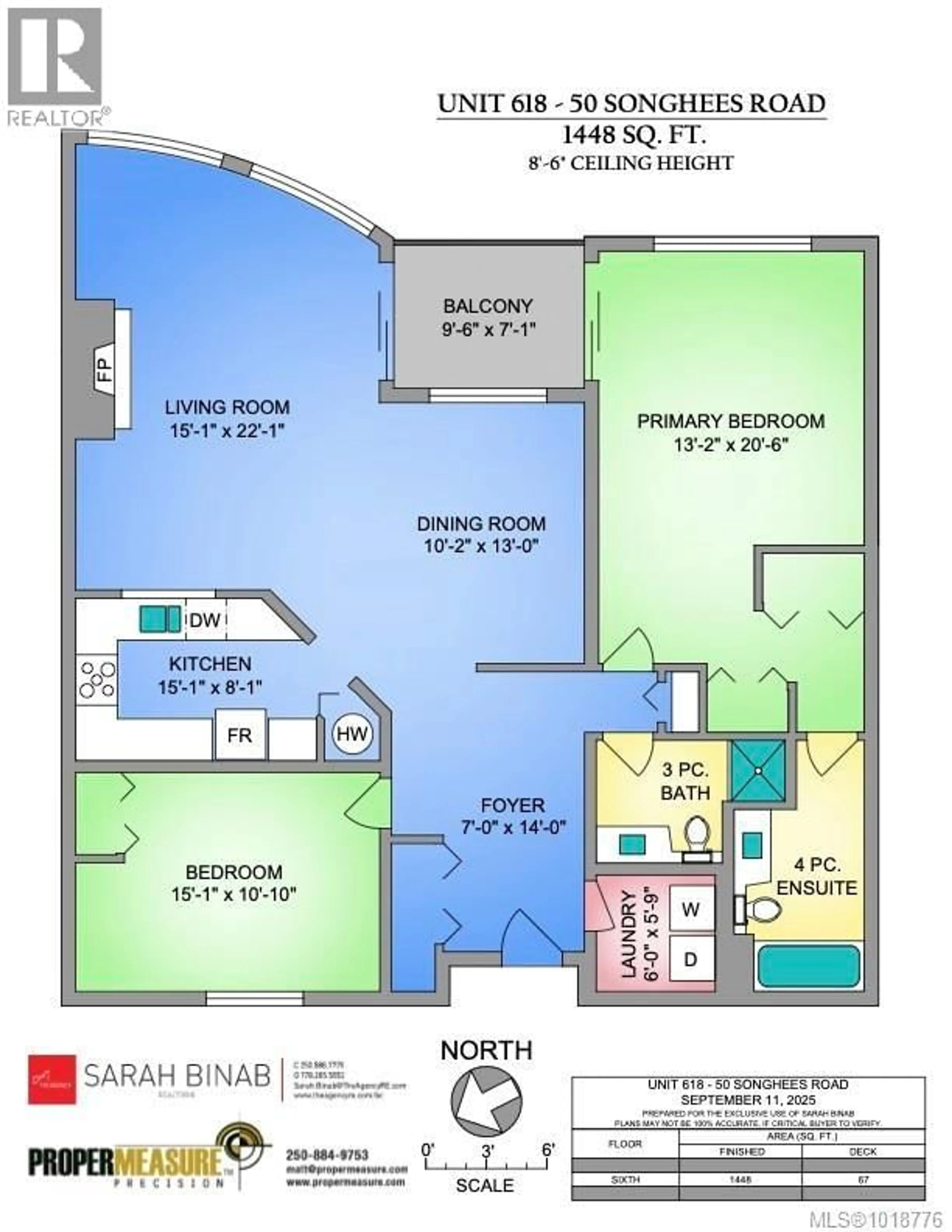 Floor plan for 618 - 50 SONGHEES ROAD, Victoria British Columbia V9A7J4