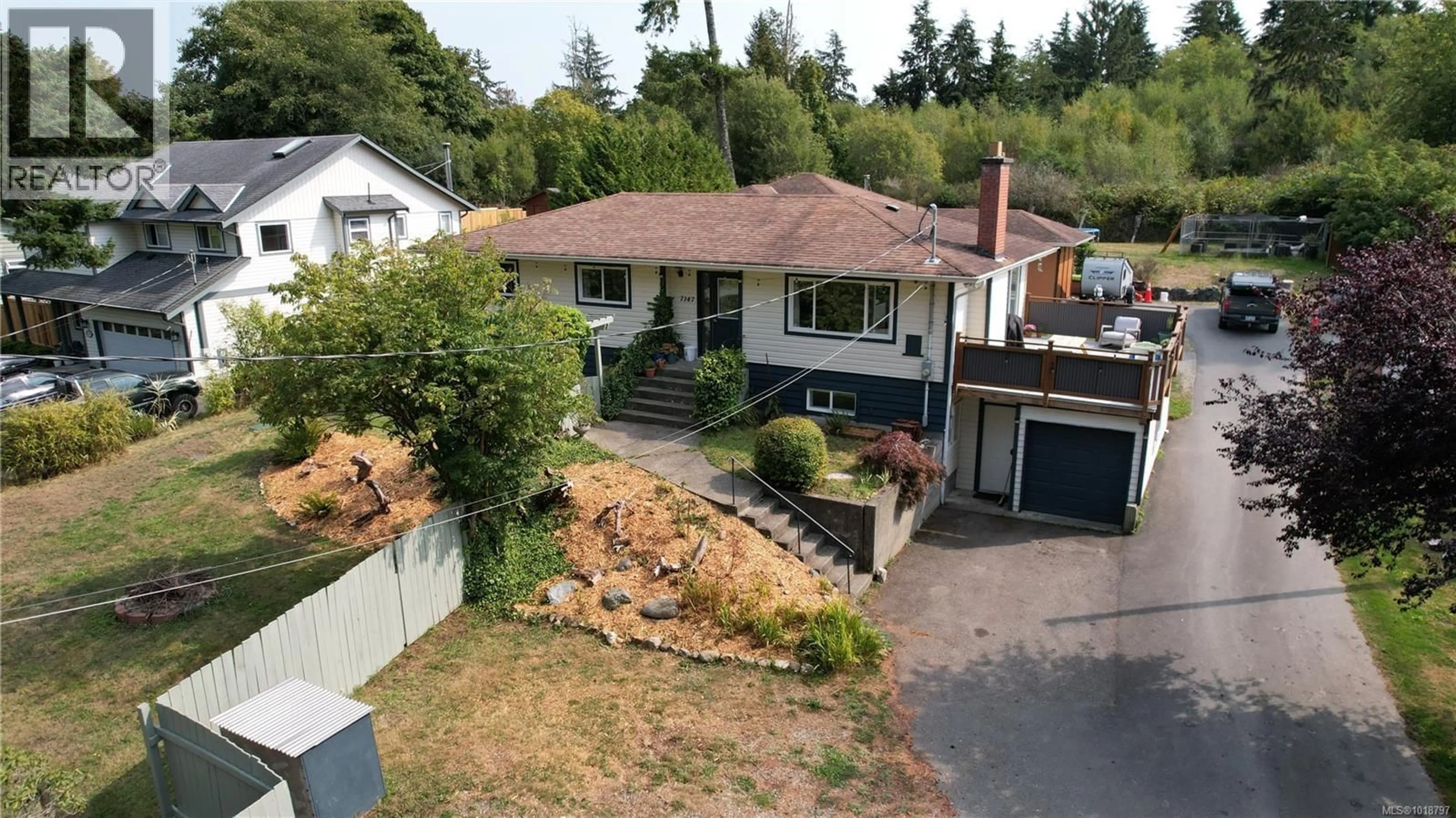 A pic from outside/outdoor area/front of a property/back of a property/a pic from drone, street for 7147 WRIGHT ROAD, Sooke British Columbia V9Z0S5