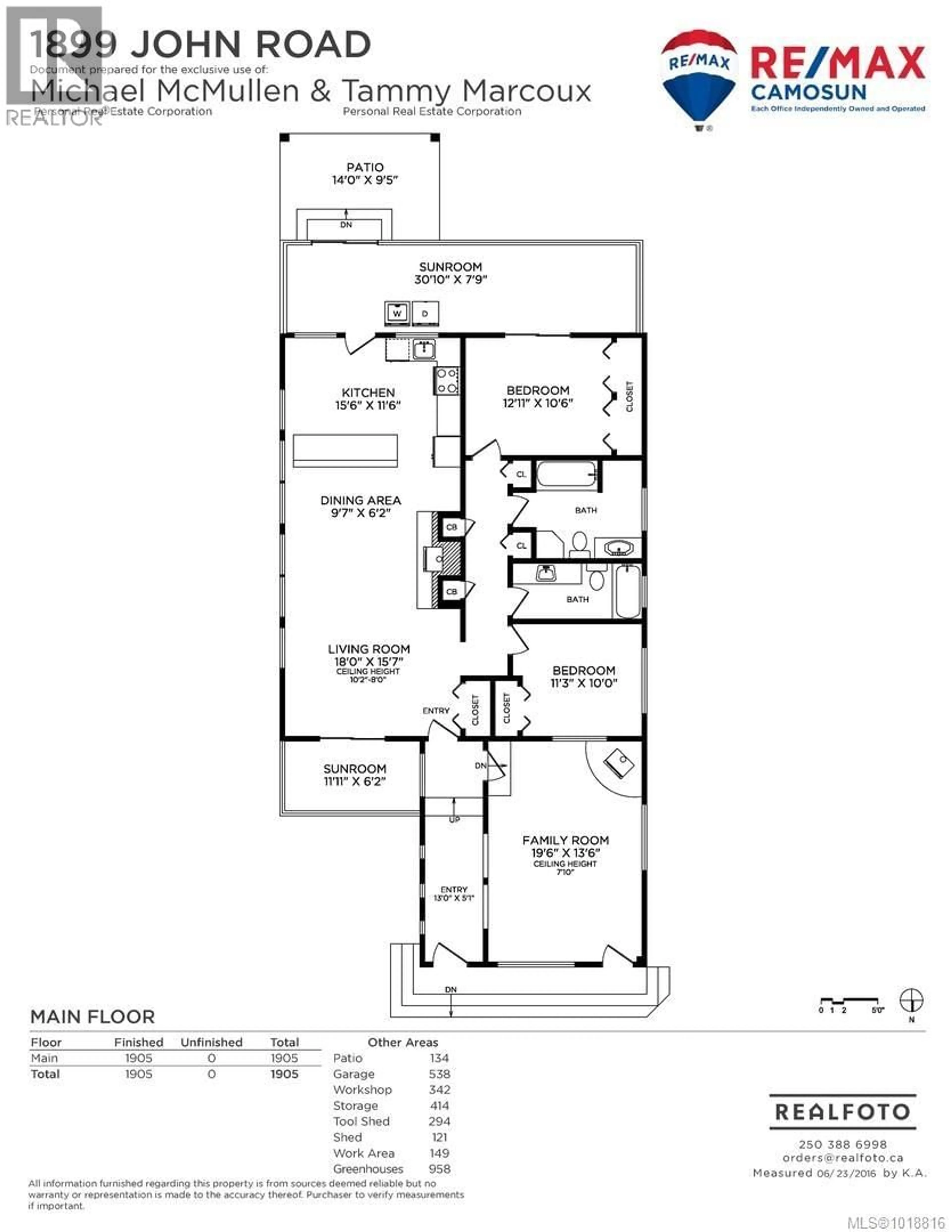 Floor plan for 1899 JOHN ROAD, North Saanich British Columbia V8L5S8