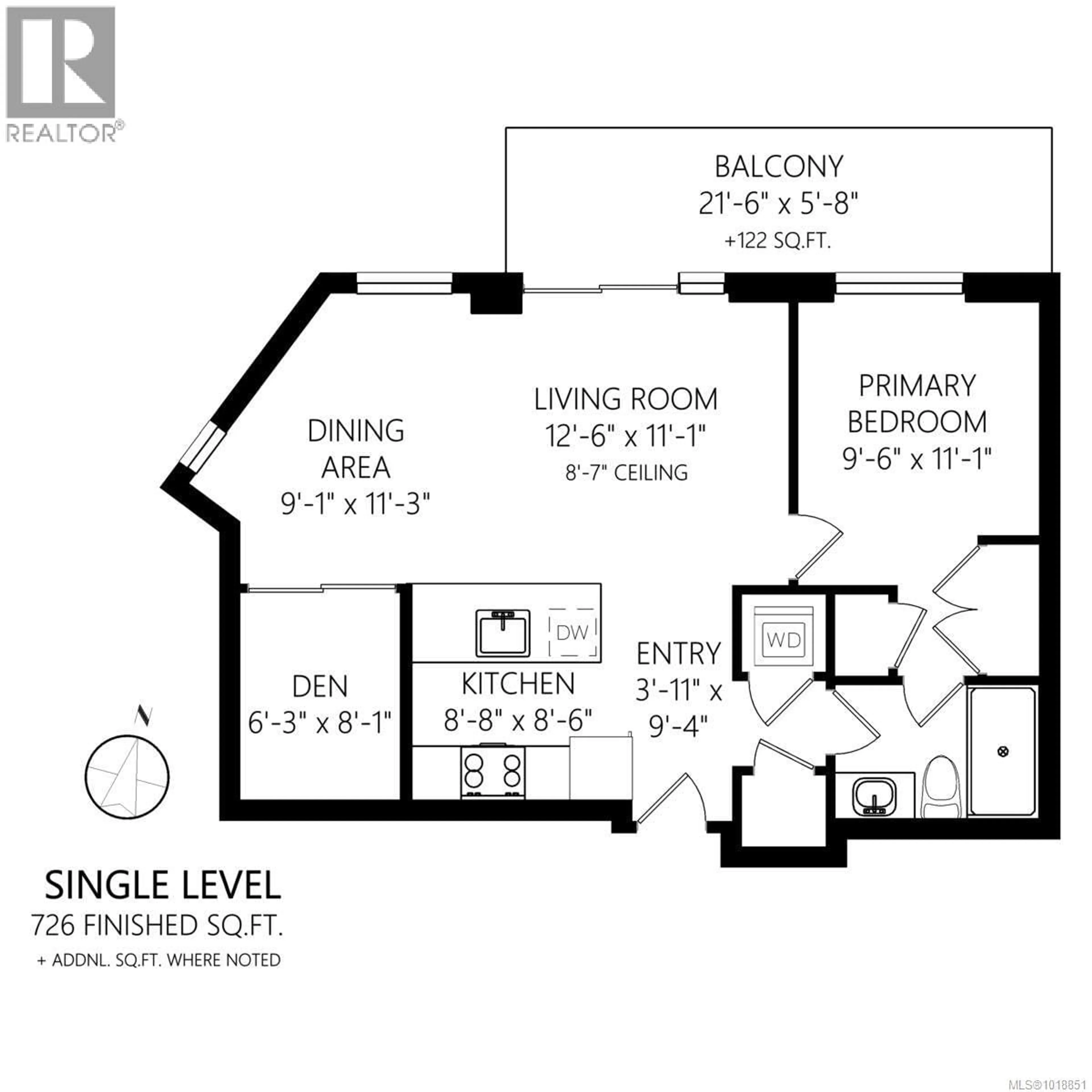 Floor plan for 410 - 530 MICHIGAN STREET, Victoria British Columbia V8V0G2