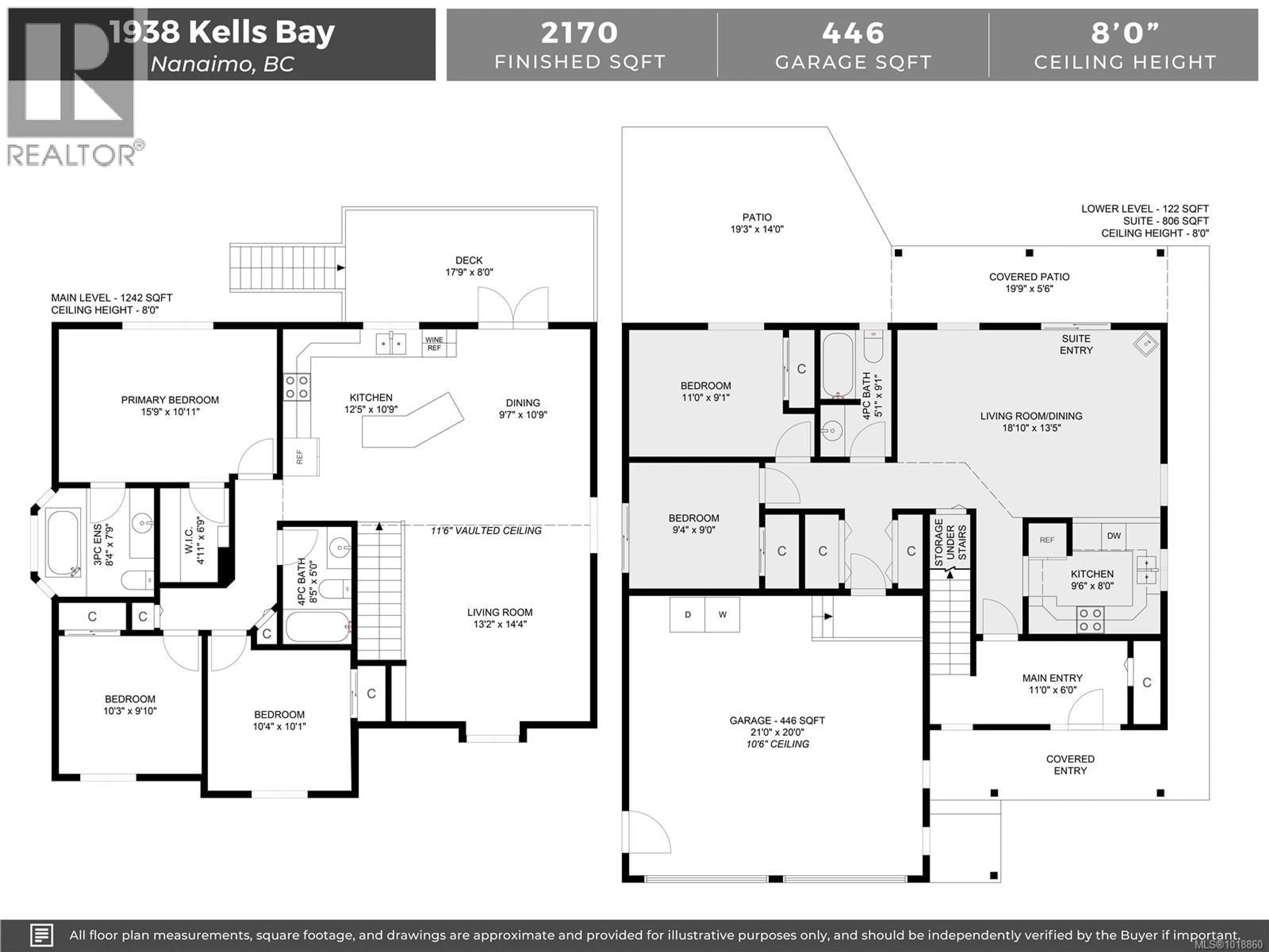 Floor plan for 1938 KELLS BAY, Nanaimo British Columbia V9X1H1