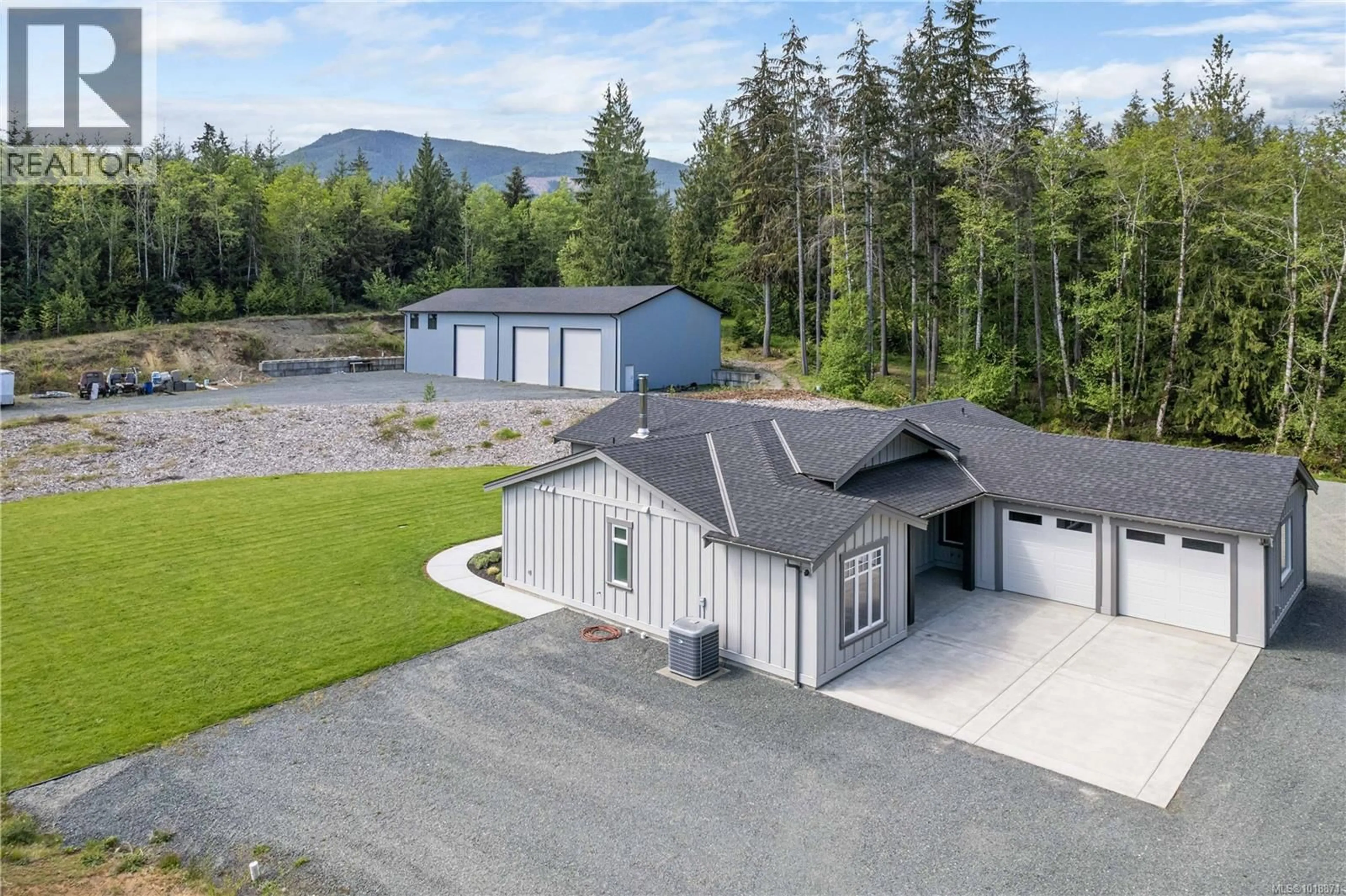 A pic from outside/outdoor area/front of a property/back of a property/a pic from drone, mountain view for 1227 BURBANK ROAD, Qualicum Beach British Columbia V9K2J5