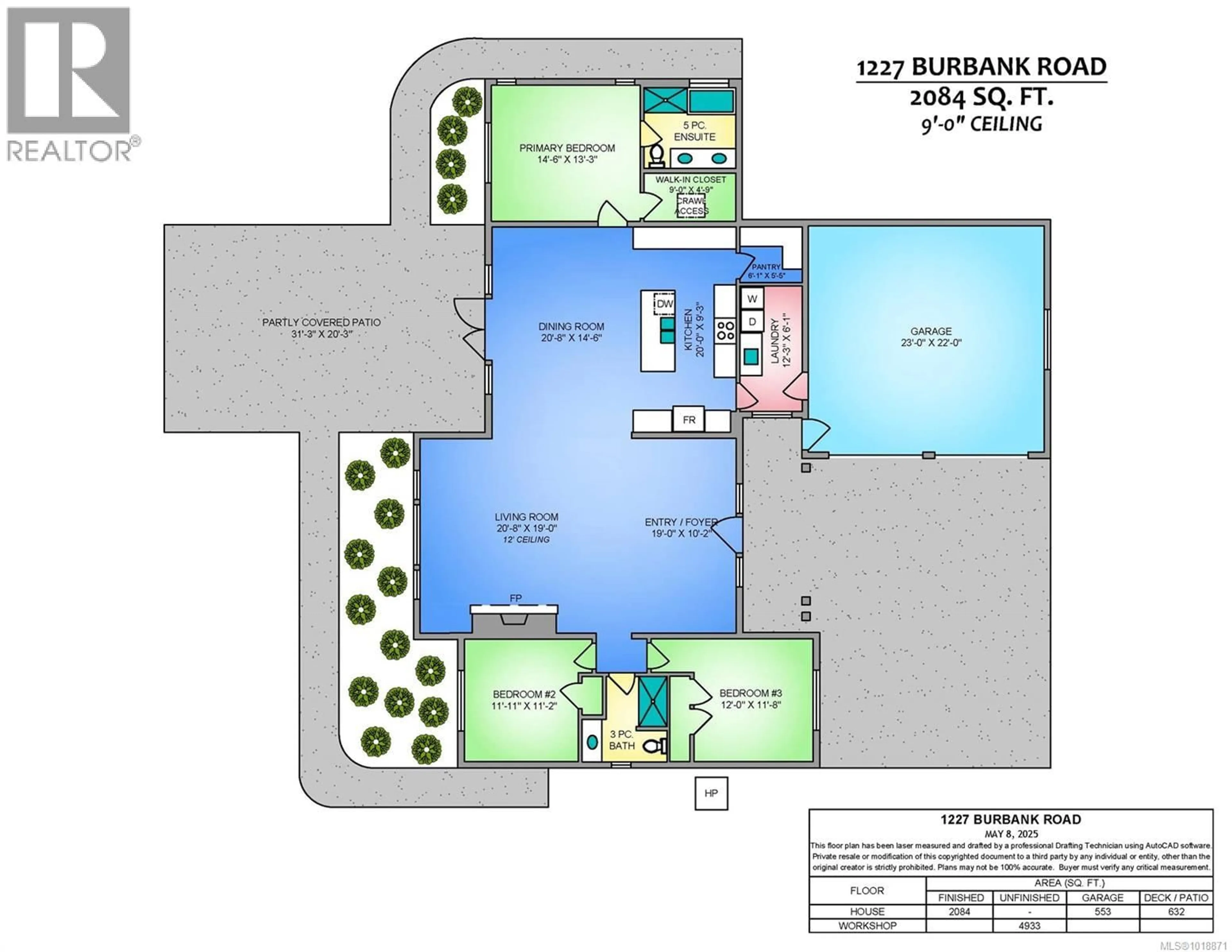 Floor plan for 1227 BURBANK ROAD, Qualicum Beach British Columbia V9K2J5