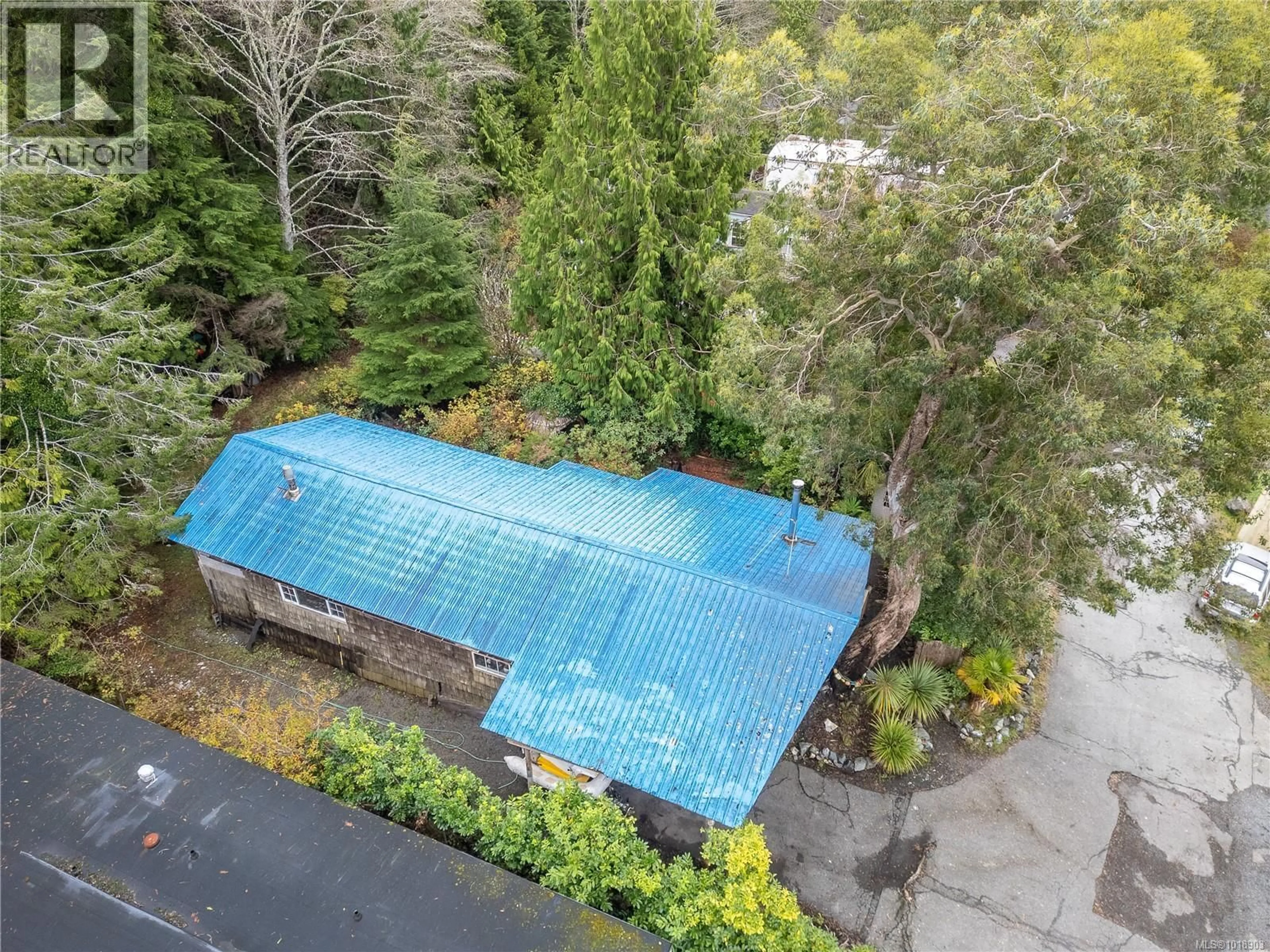 A pic from outside/outdoor area/front of a property/back of a property/a pic from drone, forest/trees view for 440 ORCA CRESCENT, Ucluelet British Columbia V0R3A0