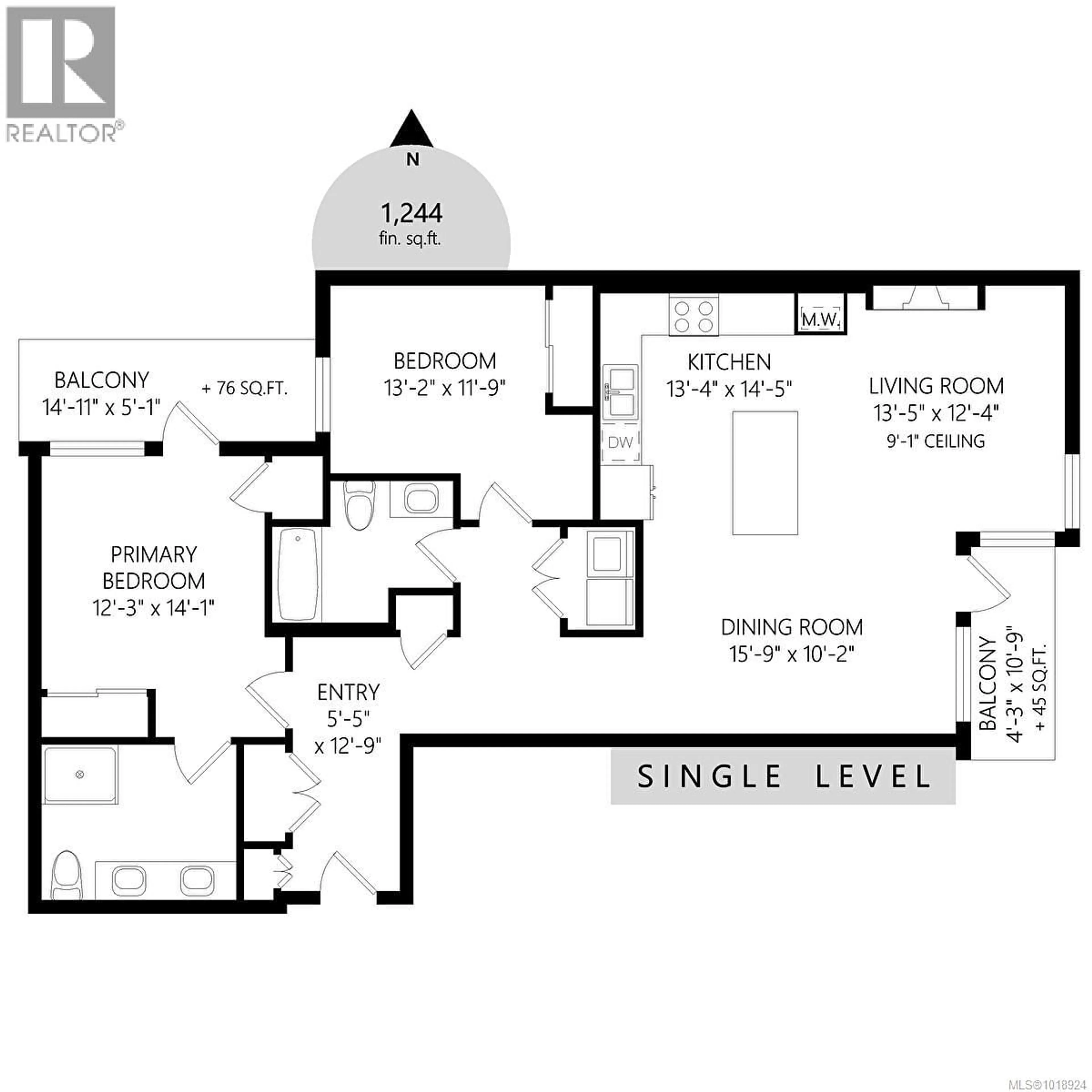 Floor plan for 305 - 9818 FOURTH STREET, Sidney British Columbia V8L2Z3