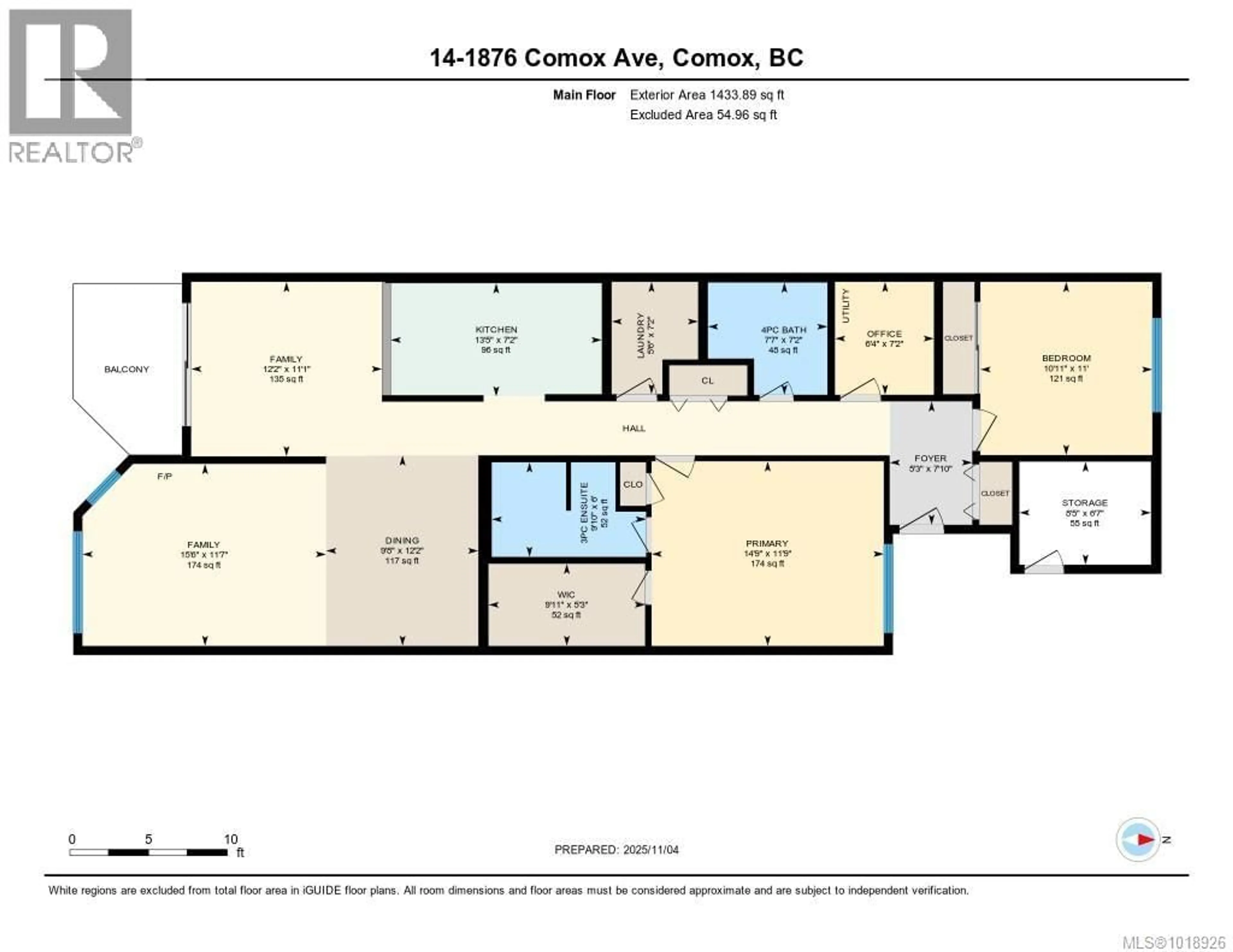 Floor plan for 14 - 1876 COMOX AVENUE, Comox British Columbia V9M3M7