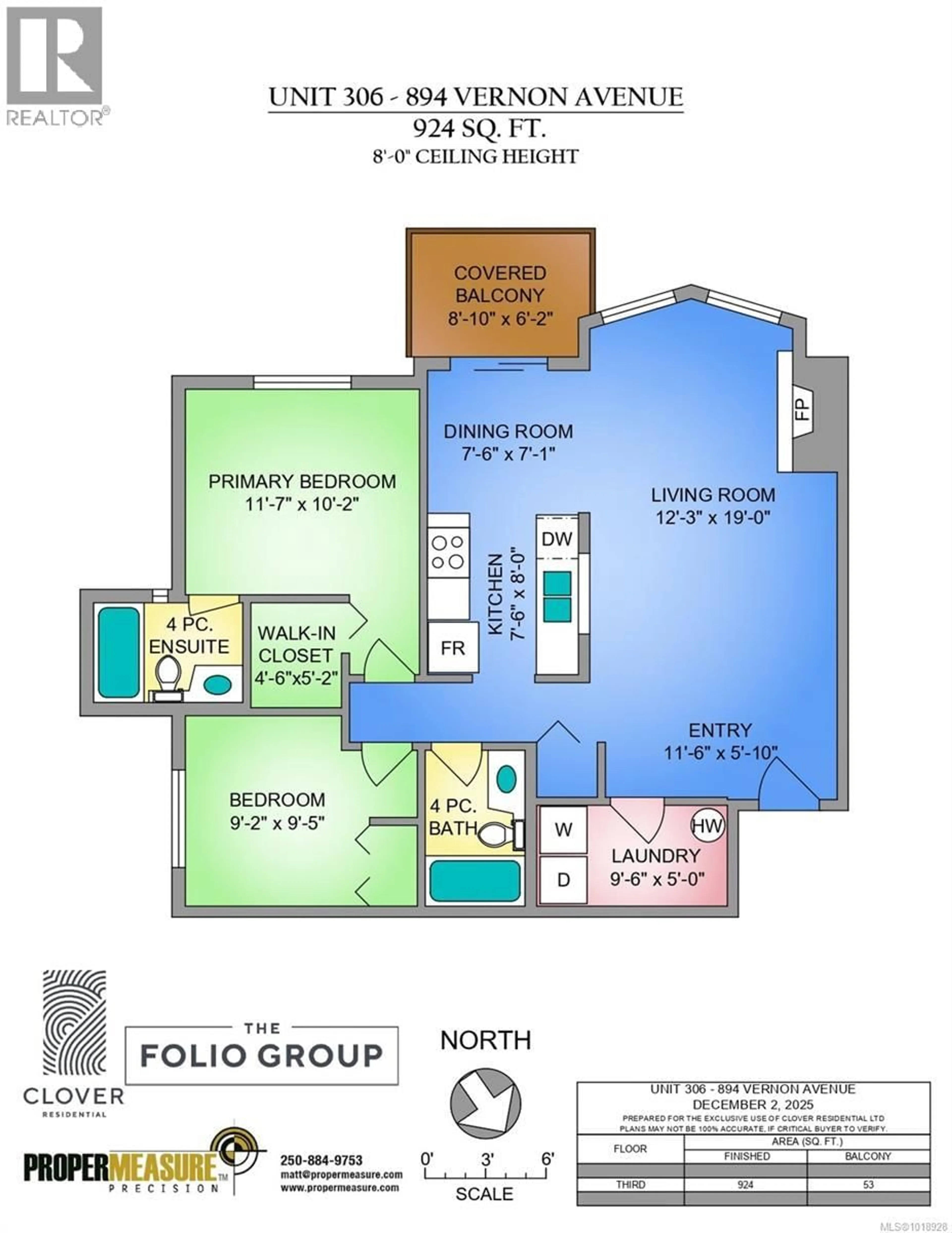 Floor plan for 306 - 894 VERNON AVENUE, Saanich British Columbia V8X2W6