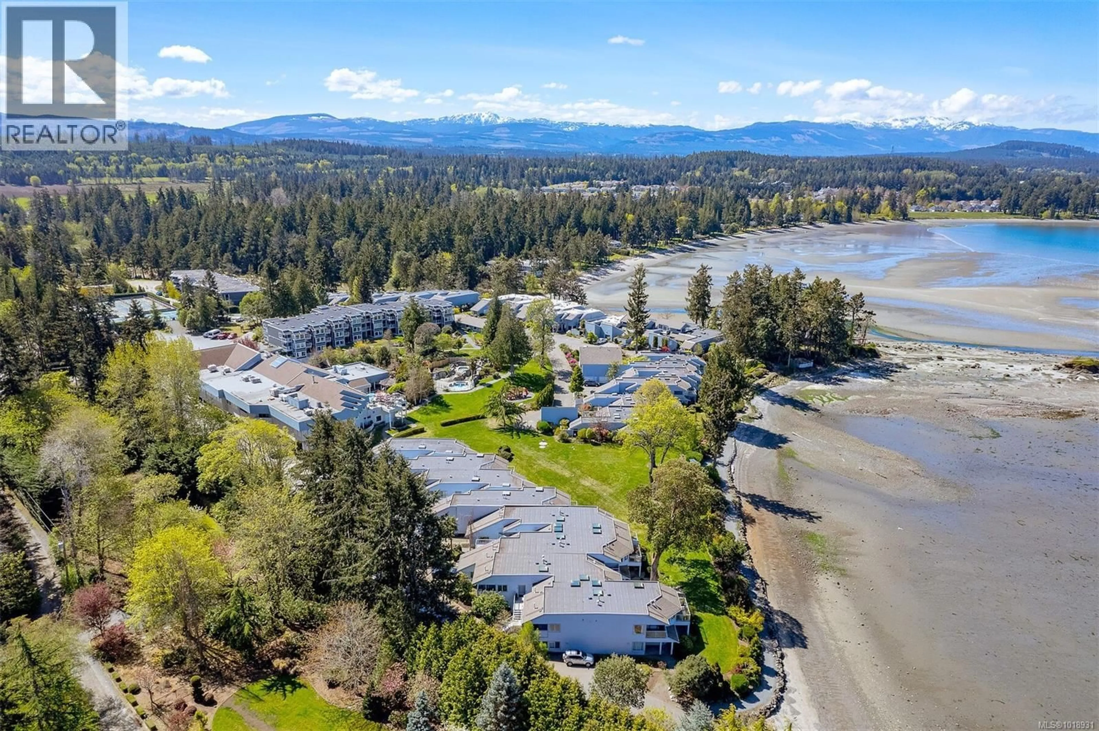 A pic from outside/outdoor area/front of a property/back of a property/a pic from drone, water/lake/river/ocean view for 613 - 1600 STROULGER ROAD, Nanoose Bay British Columbia V9P9B7