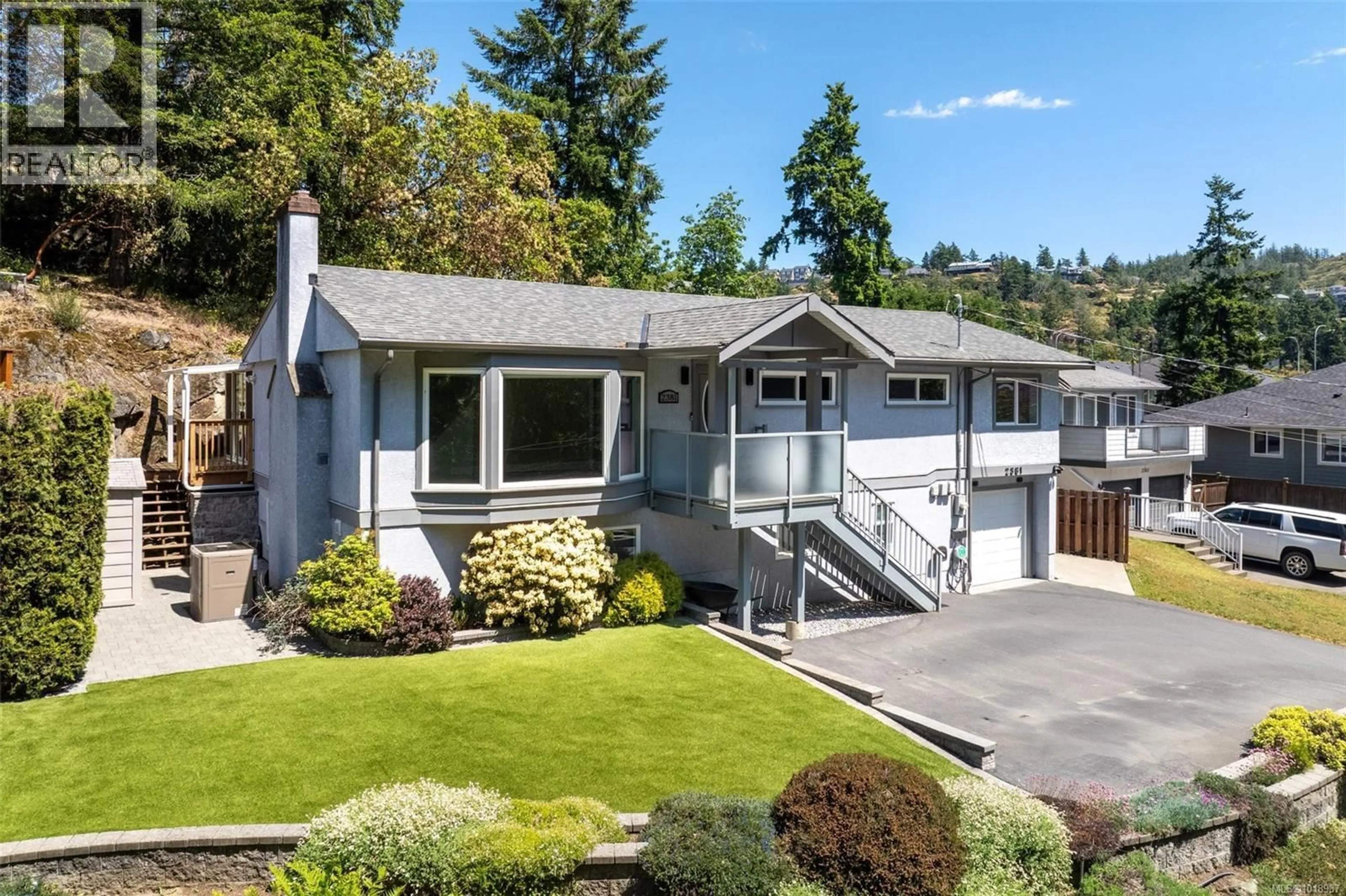 Home with vinyl exterior material, street for 2381 BELLAMY ROAD, Langford British Columbia V9B3M8