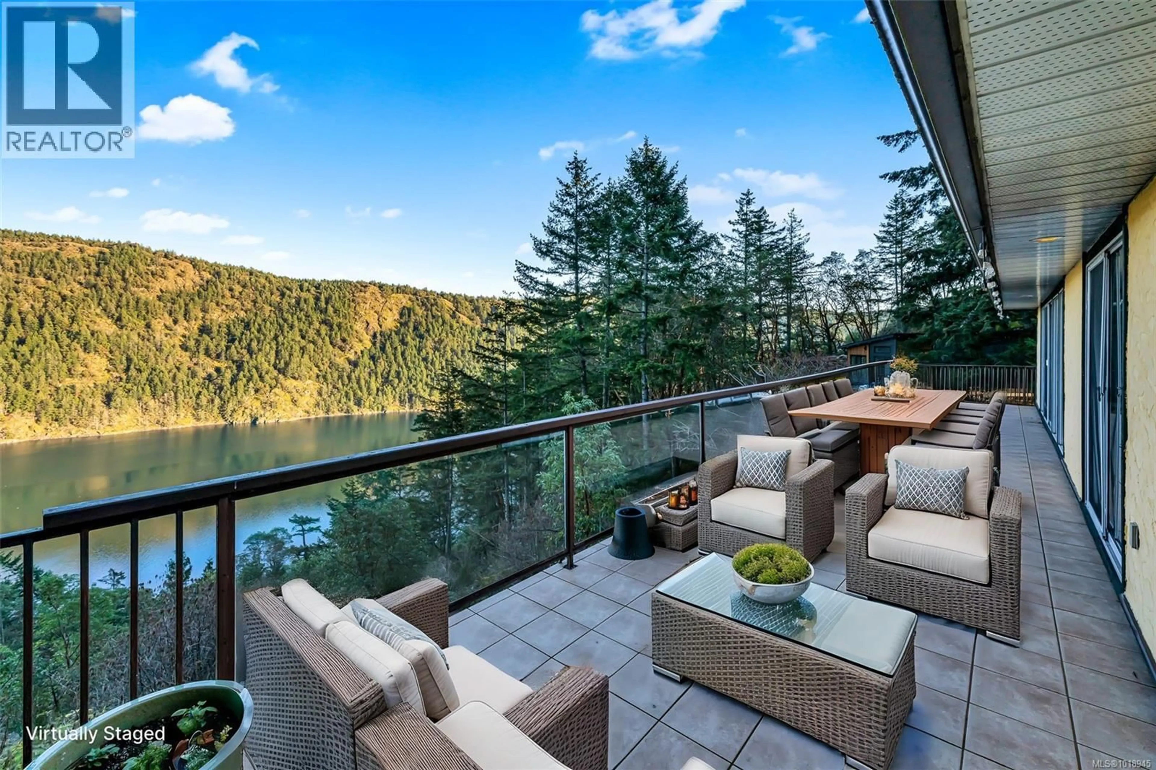 Patio, water/lake/river/ocean view for 4133 ROCKY MOUNTAIN ROAD, Malahat British Columbia V0R2L0