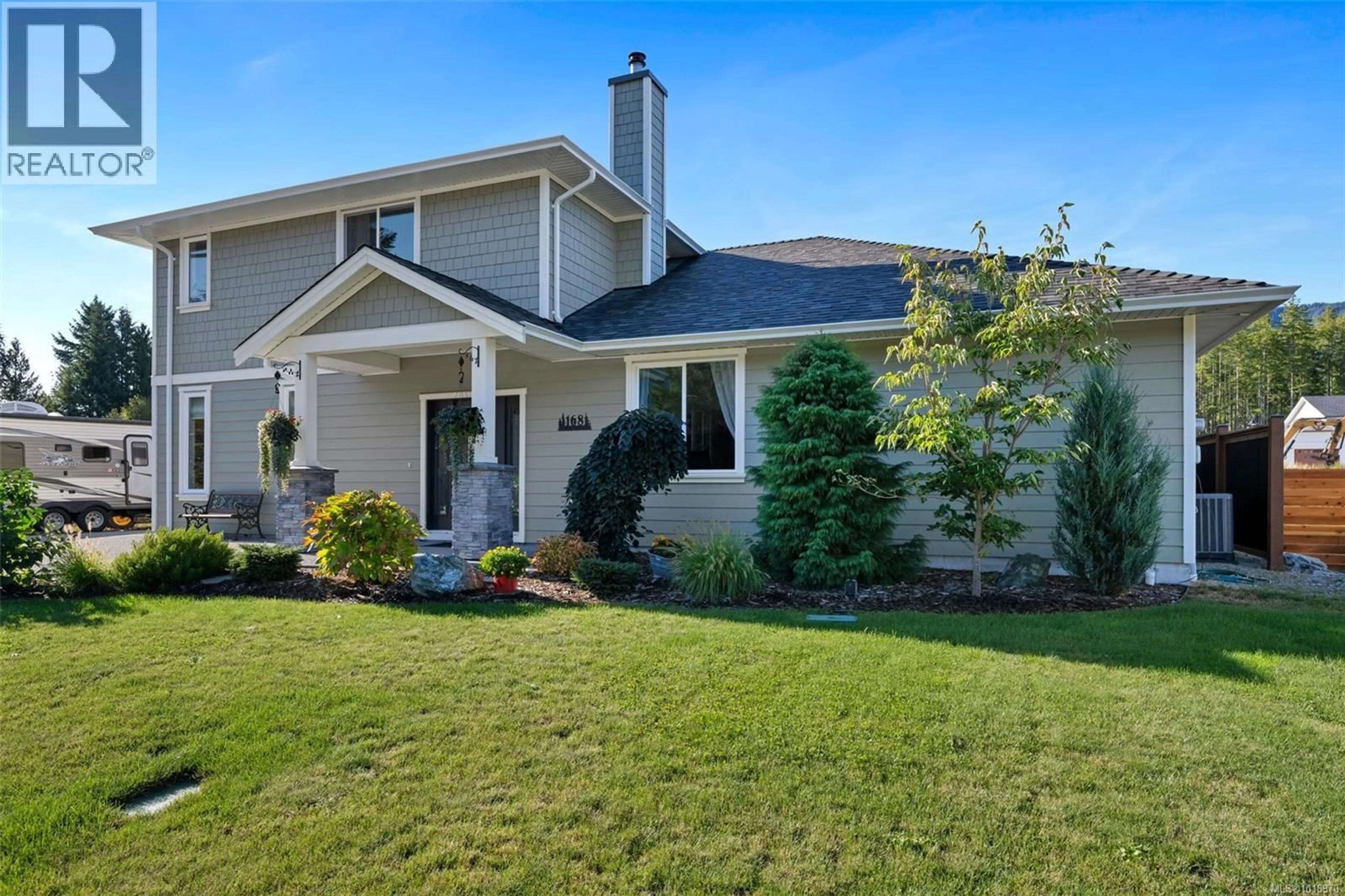 Home with vinyl exterior material, street for 168 EDGEWOOD DRIVE, Lake Cowichan British Columbia V0R2G0