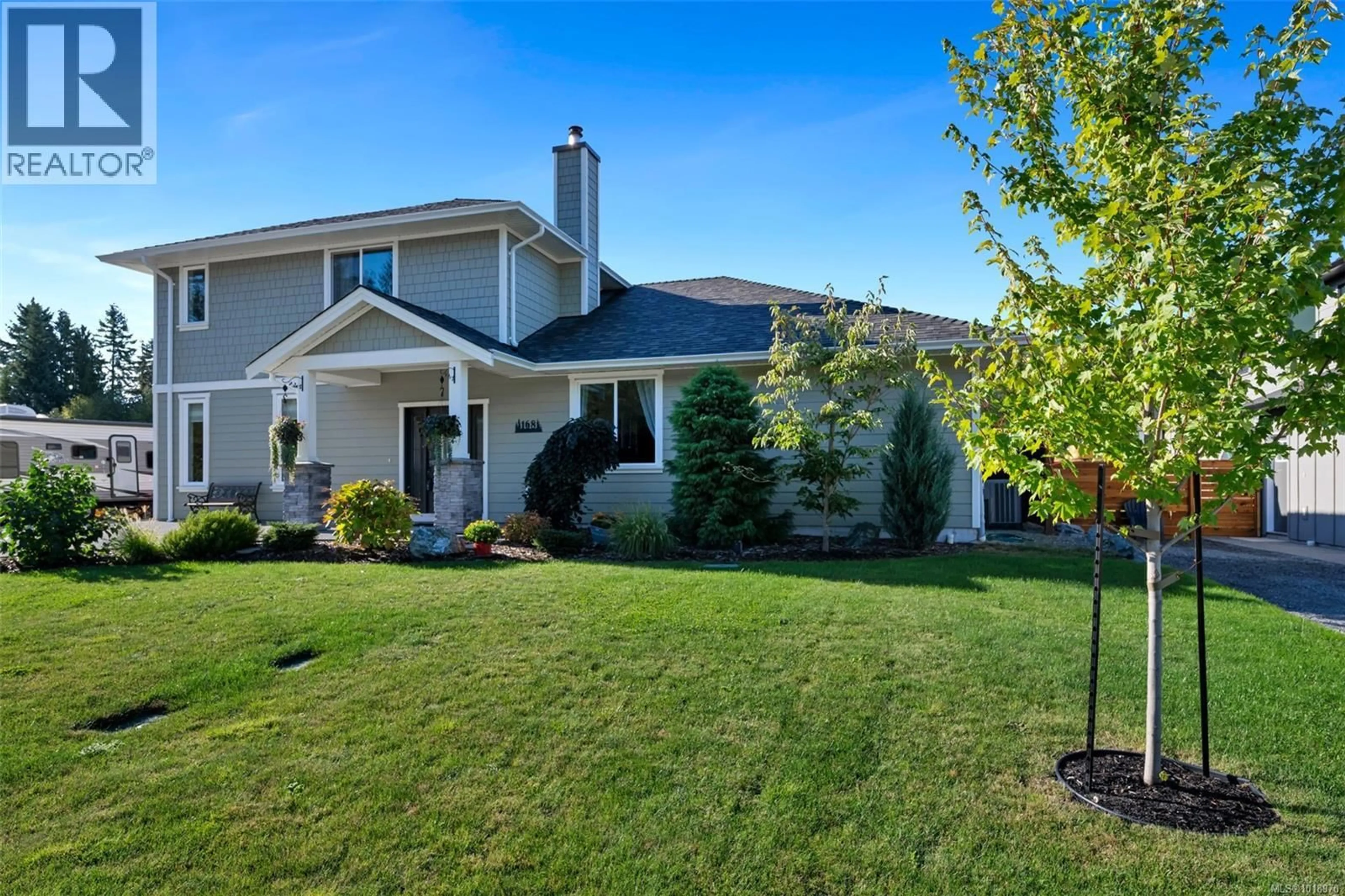 Home with vinyl exterior material, street for 168 EDGEWOOD DRIVE, Lake Cowichan British Columbia V0R2G0