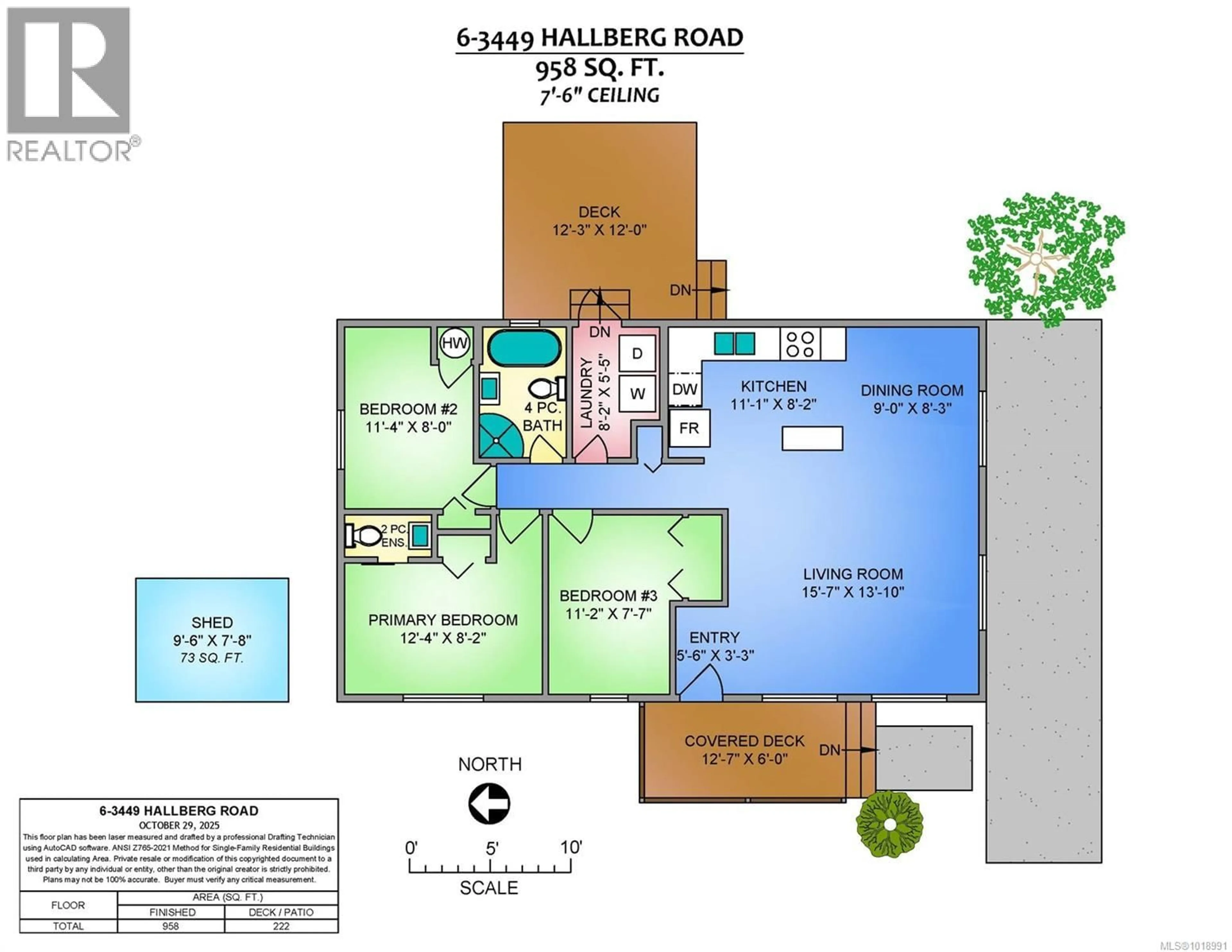 Floor plan for 6 - 3449 HALLBERG ROAD, Nanaimo British Columbia V9G1L2