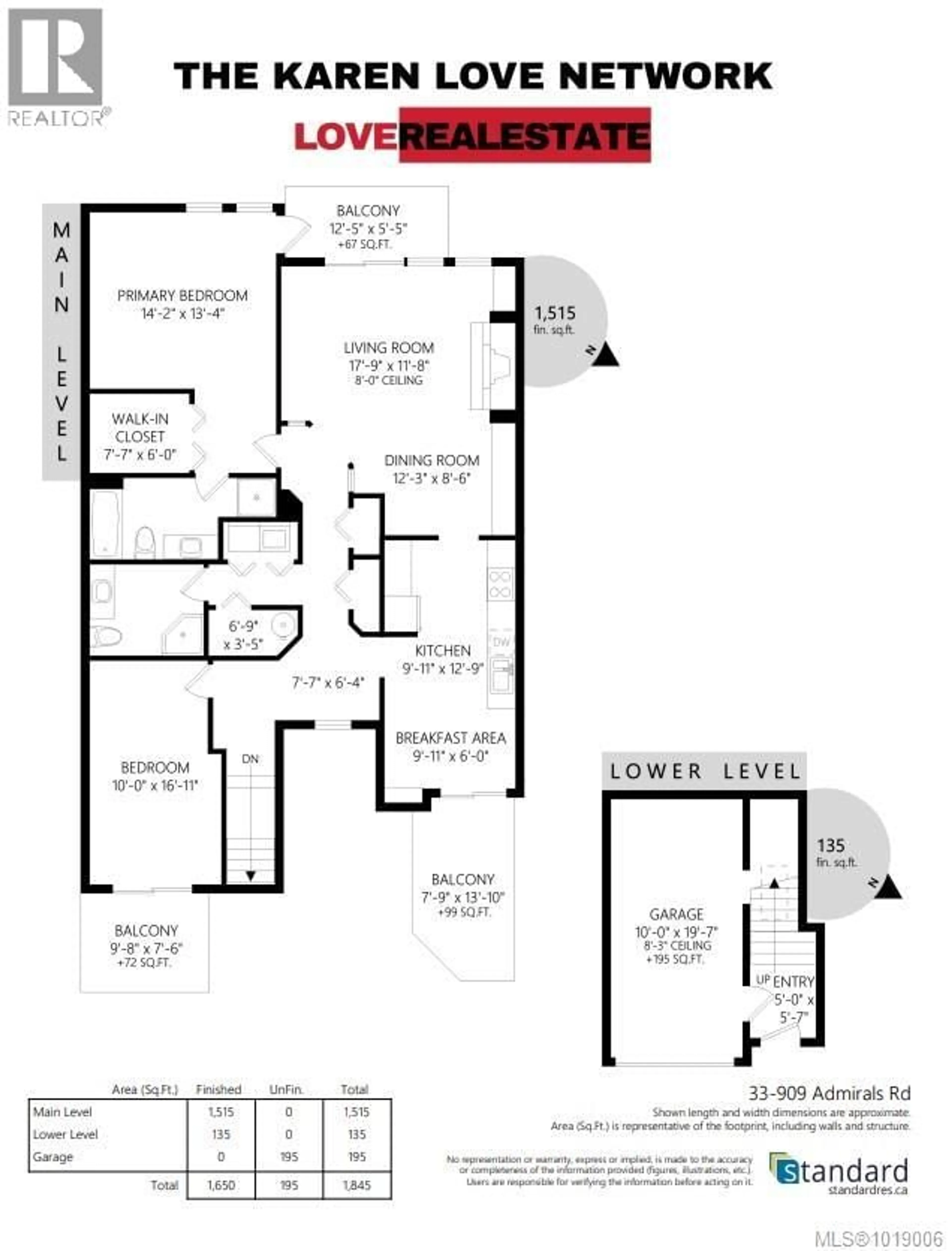 Floor plan for 33 - 909 ADMIRALS ROAD, Esquimalt British Columbia V9A2P1