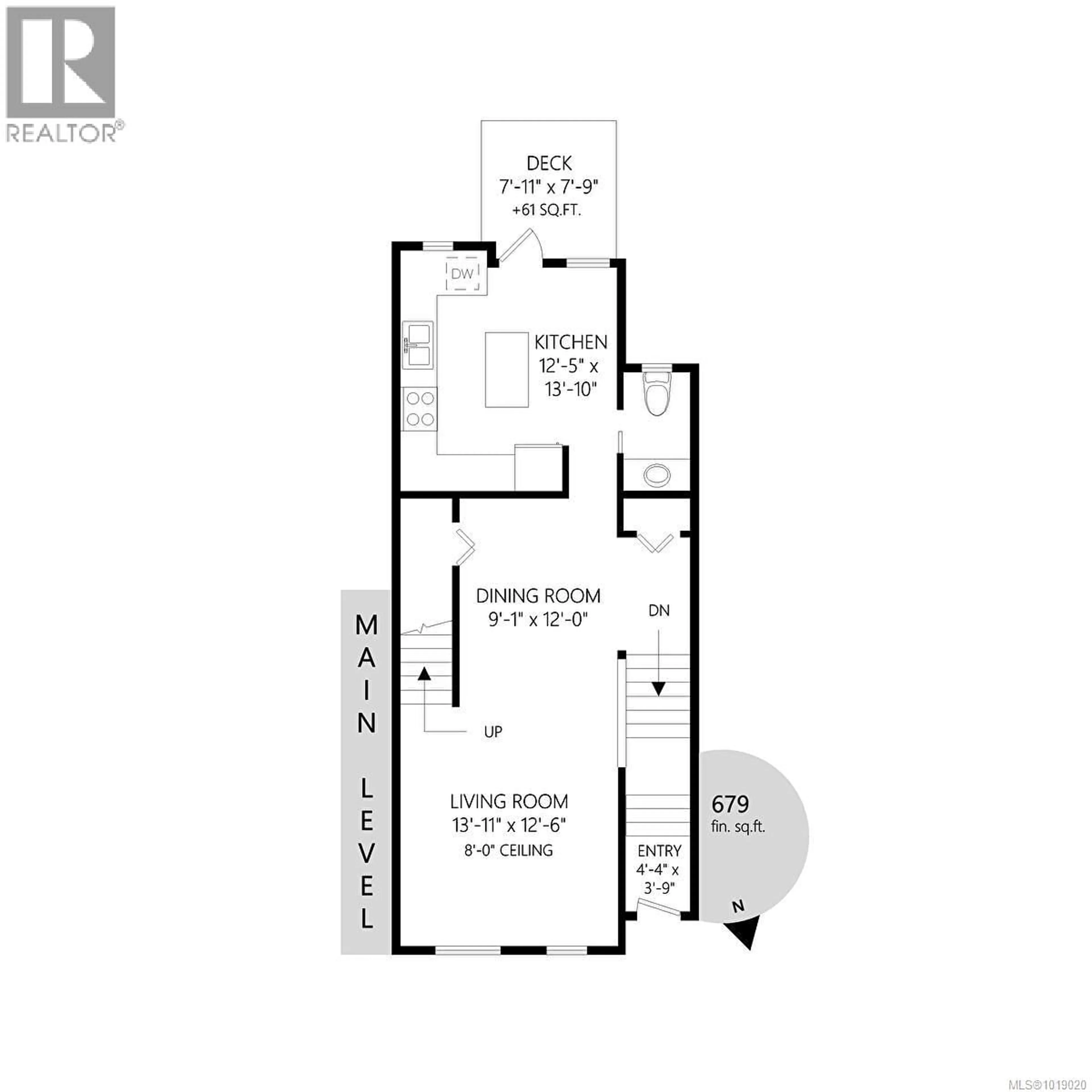 Floor plan for 13 - 1043 CALEDONIA AVENUE, Victoria British Columbia V8T1E7