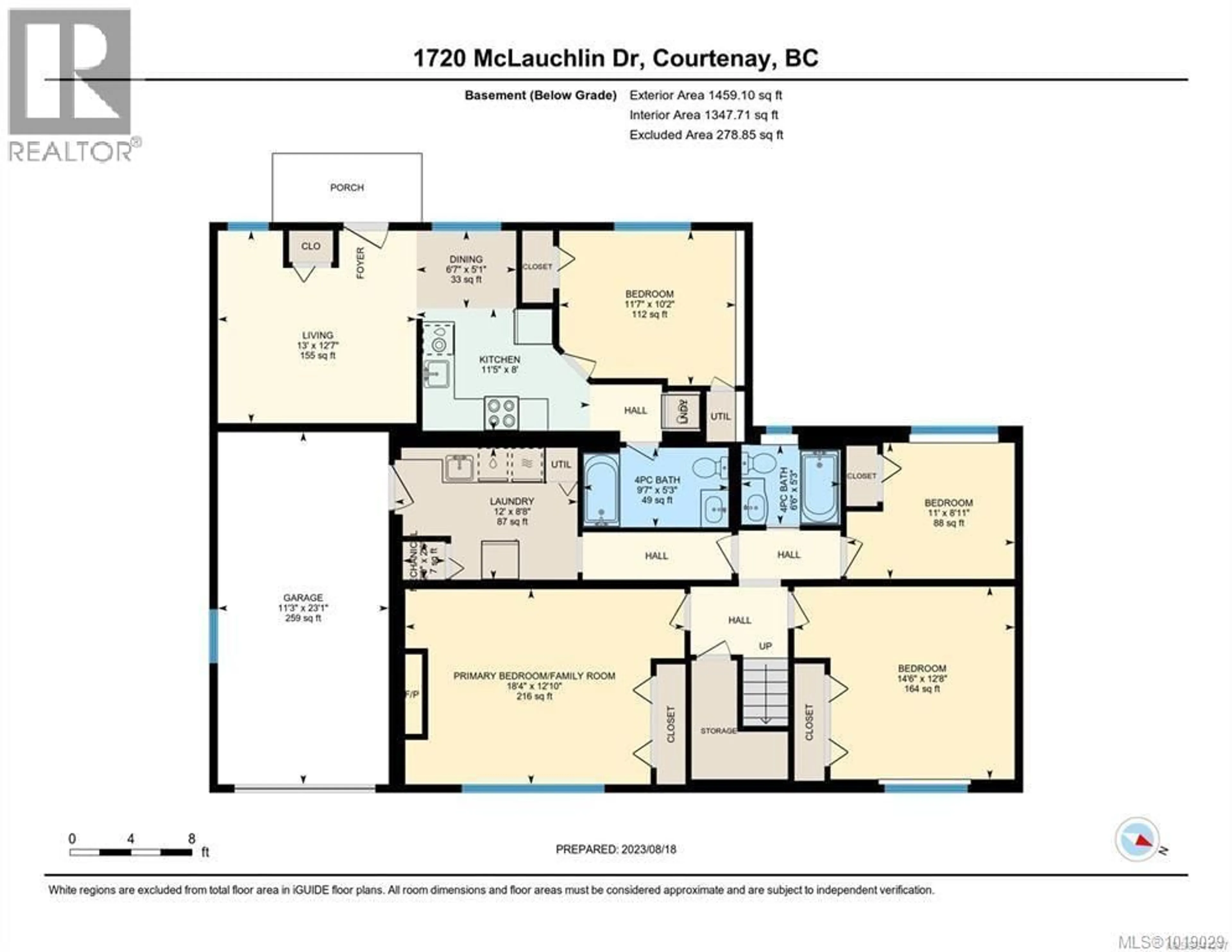 Floor plan for 1720 MCLAUCHLIN DRIVE, Courtenay British Columbia V9N5S1