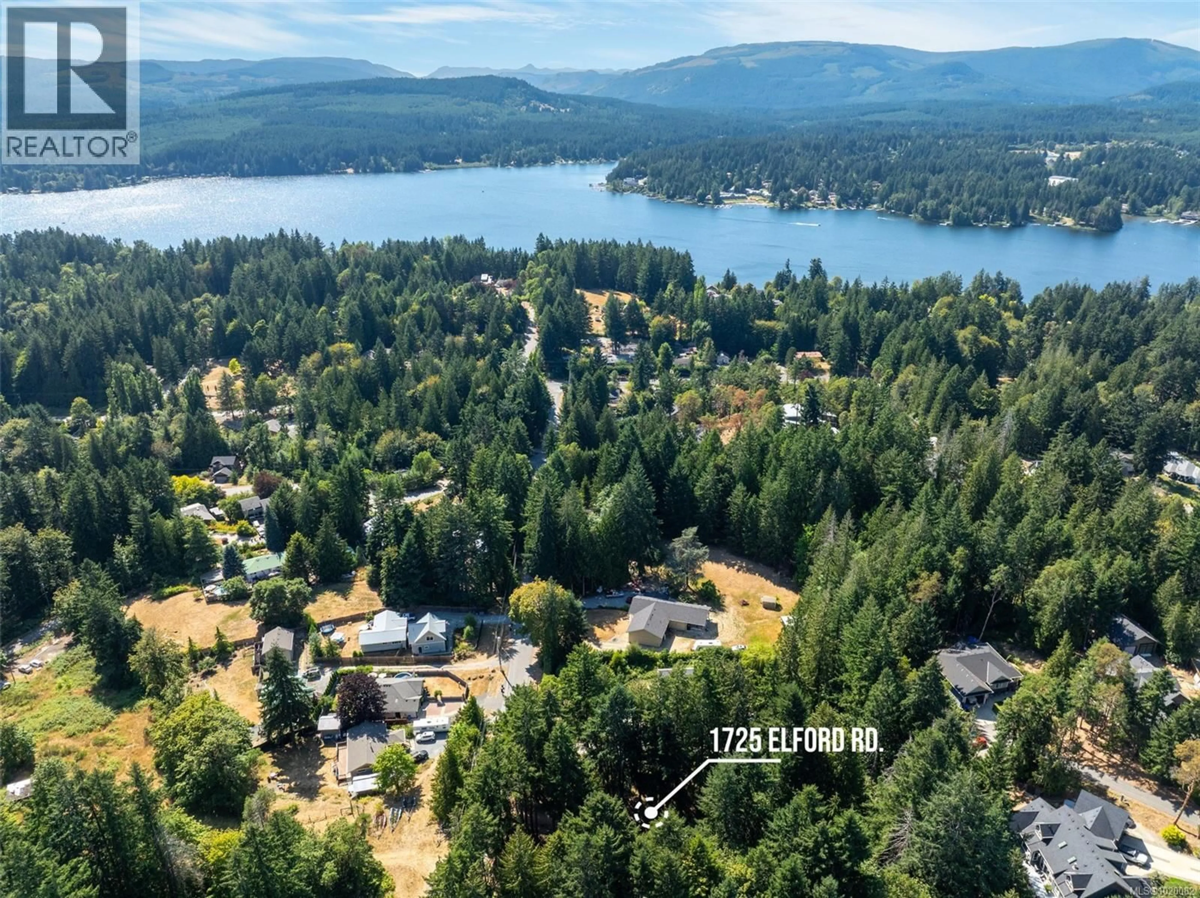 A pic from outside/outdoor area/front of a property/back of a property/a pic from drone, water/lake/river/ocean view for 1725 ELFORD ROAD, Shawnigan Lake British Columbia V8H2A7