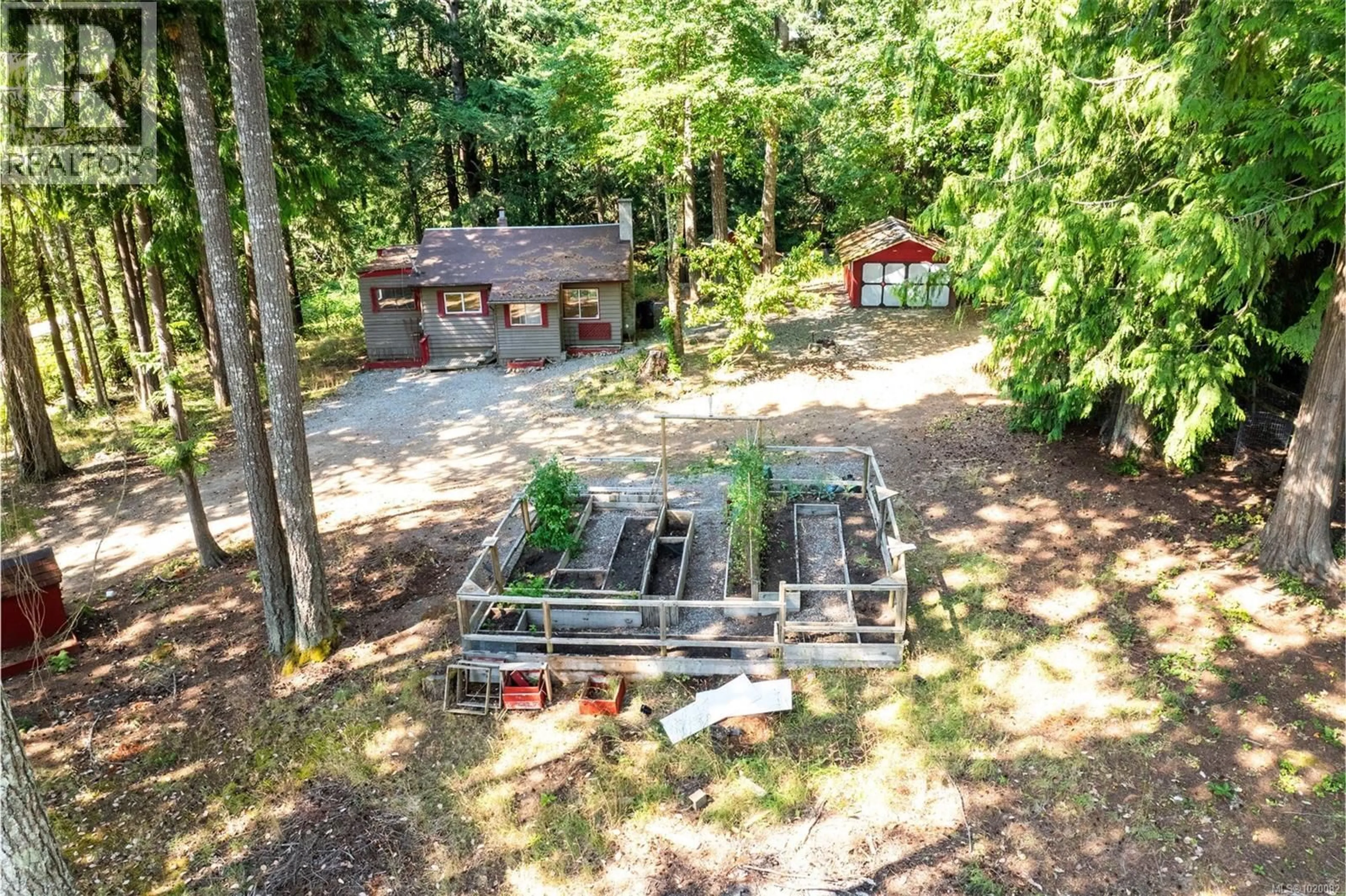 A pic from outside/outdoor area/front of a property/back of a property/a pic from drone, forest/trees view for 1725 ELFORD ROAD, Shawnigan Lake British Columbia V8H2A7