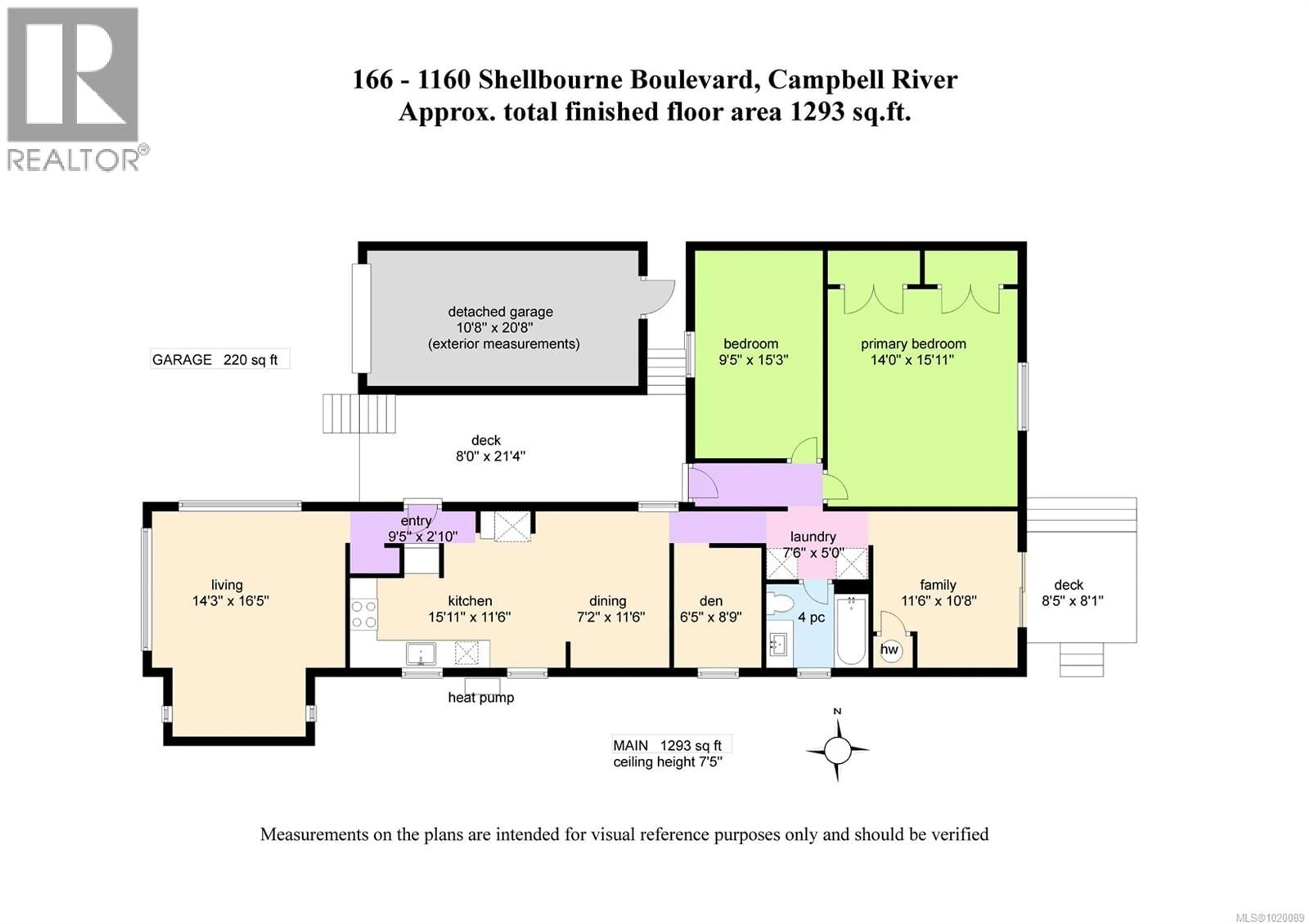 Floor plan for 166 - 1160 SHELLBOURNE BOULEVARD, Campbell River British Columbia V9W5G5