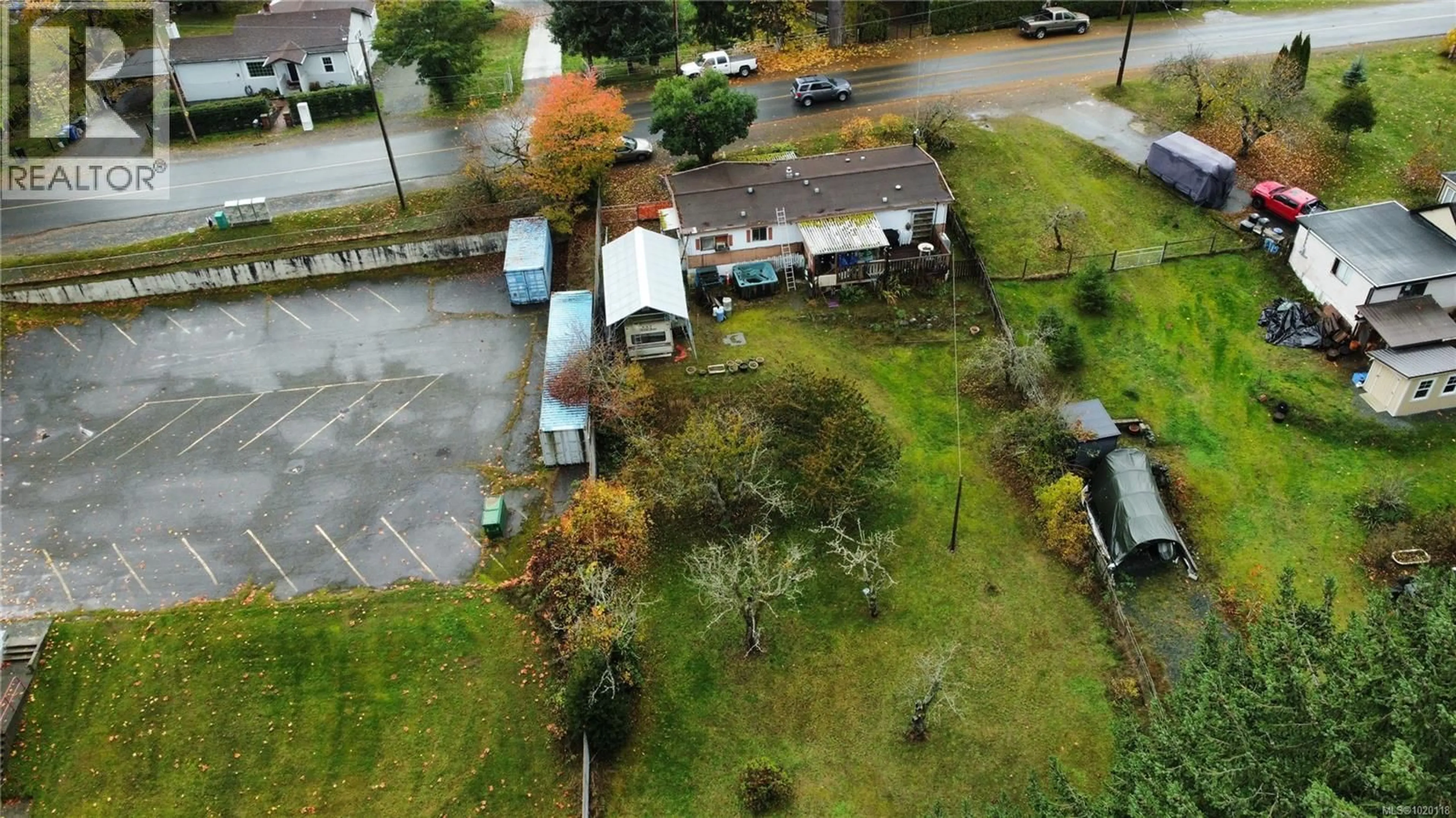 A pic from outside/outdoor area/front of a property/back of a property/a pic from drone, street for 4991 CHRISTIE ROAD, Ladysmith British Columbia V9G1J3
