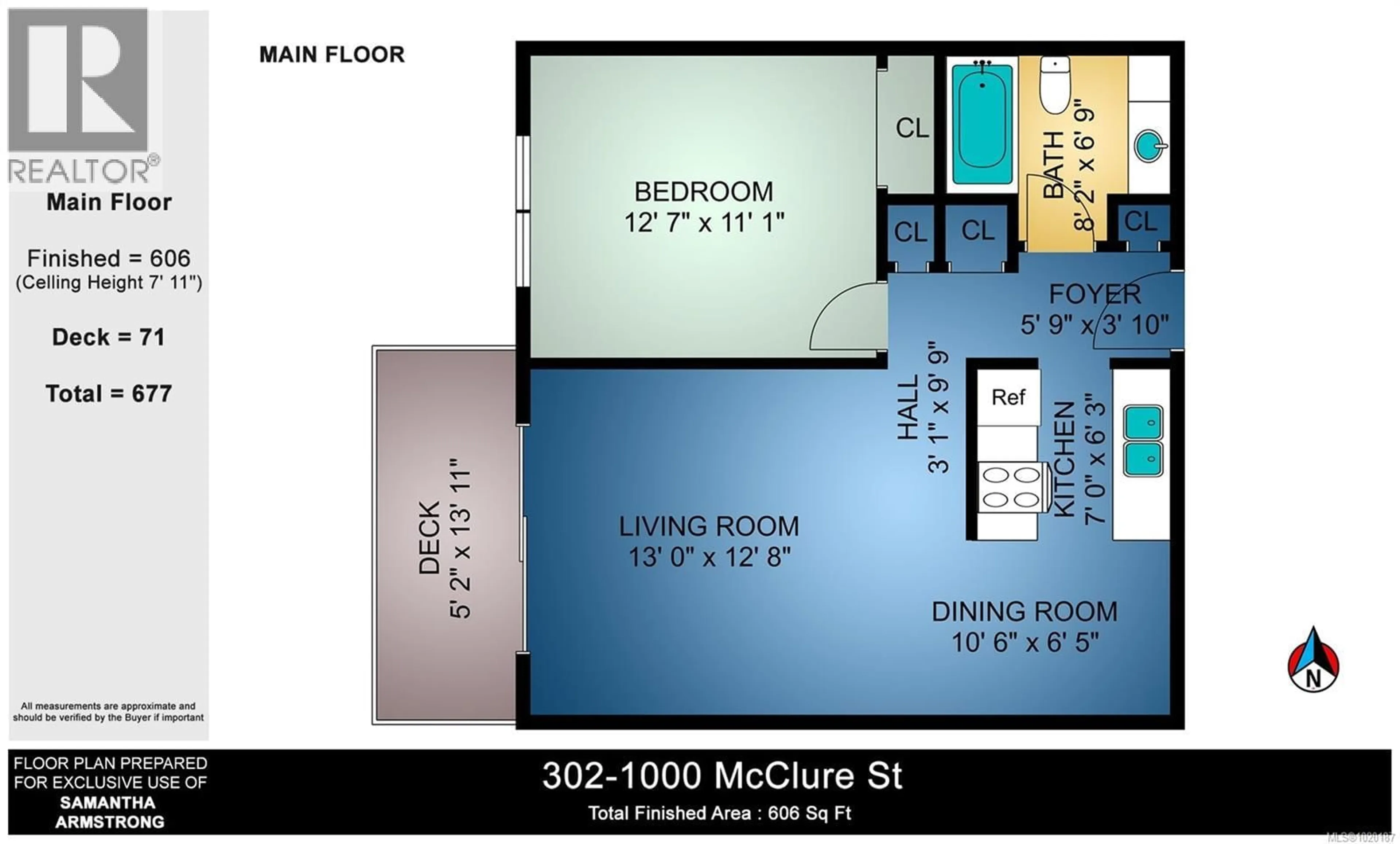 Floor plan for 302 - 1000 MCCLURE STREET, Victoria British Columbia V8V3E9