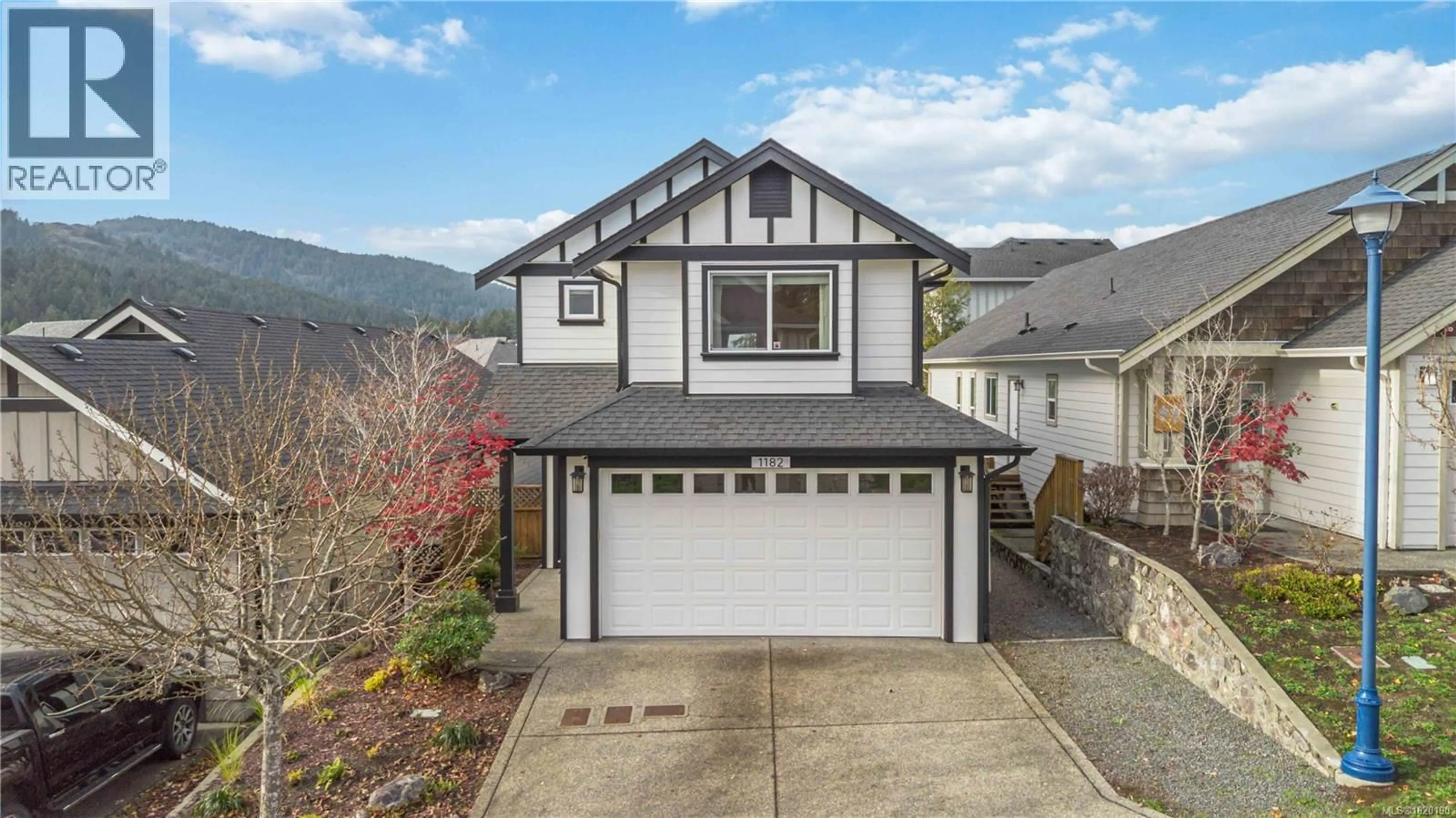 Home with vinyl exterior material, mountain view for 1182 SIKORSKY ROAD, Langford British Columbia V9B0M7