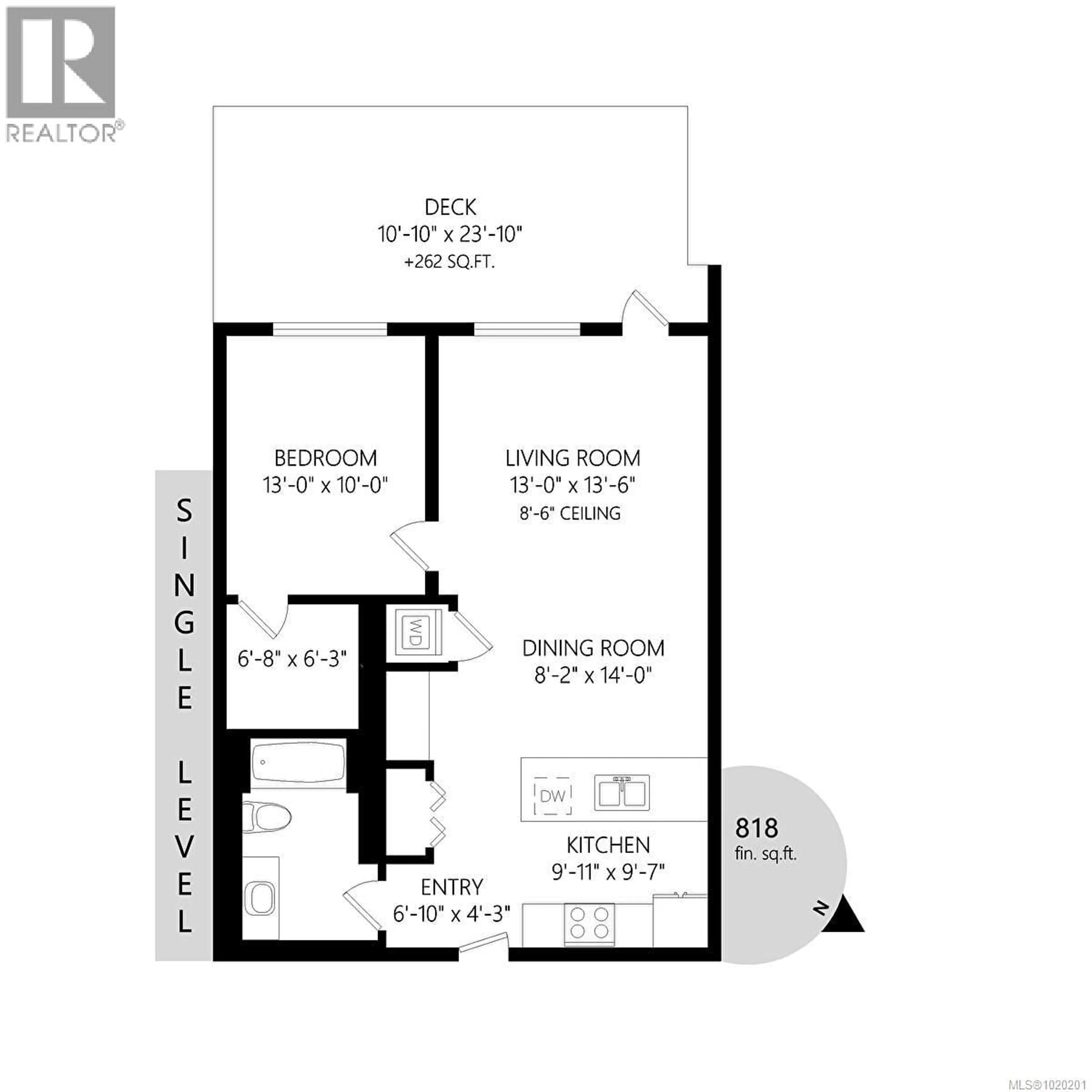 Floor plan for 411 - 2461 SIDNEY AVENUE, Sidney British Columbia V8L1Y8