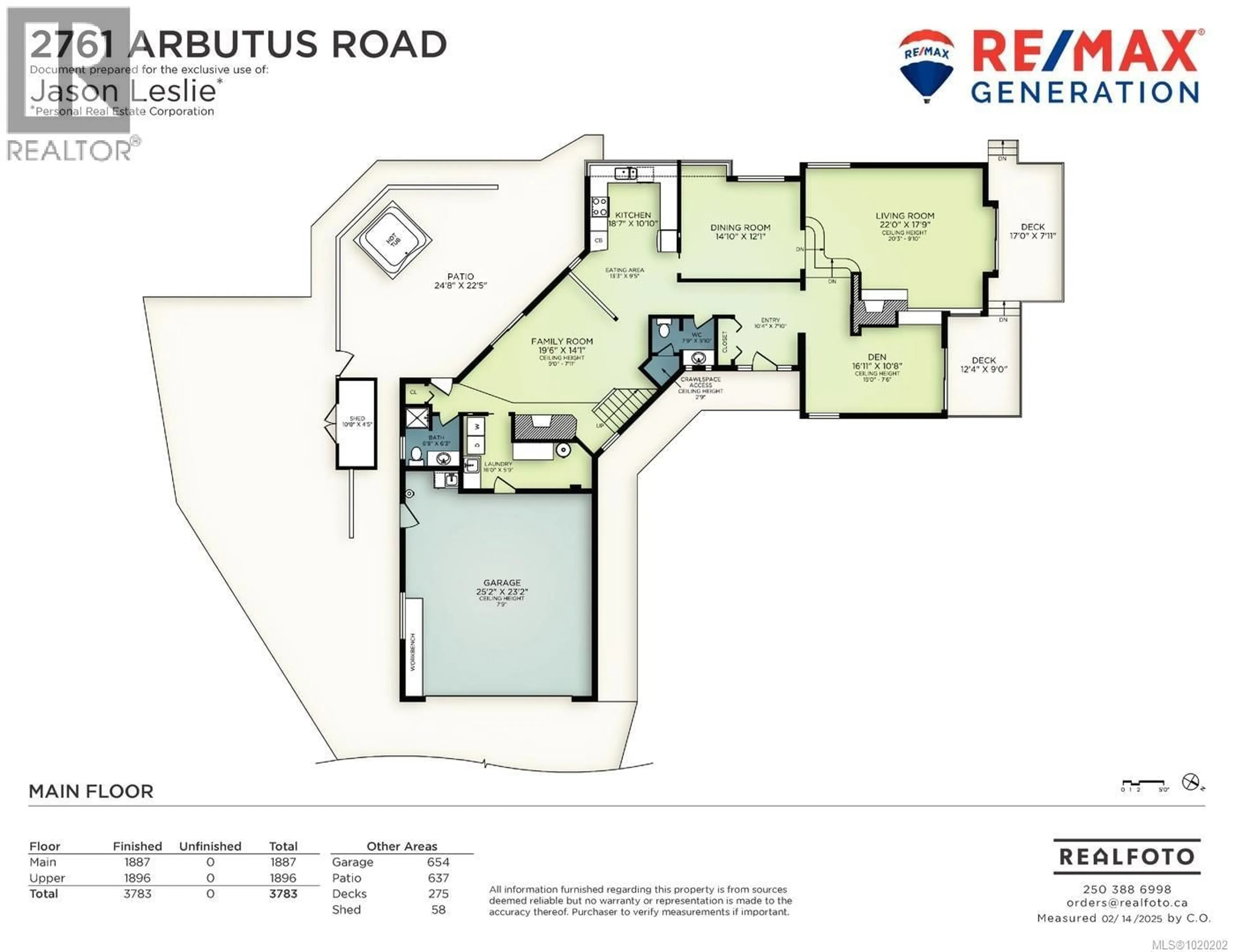 Floor plan for 2761 ARBUTUS ROAD, Saanich British Columbia V8N5X5