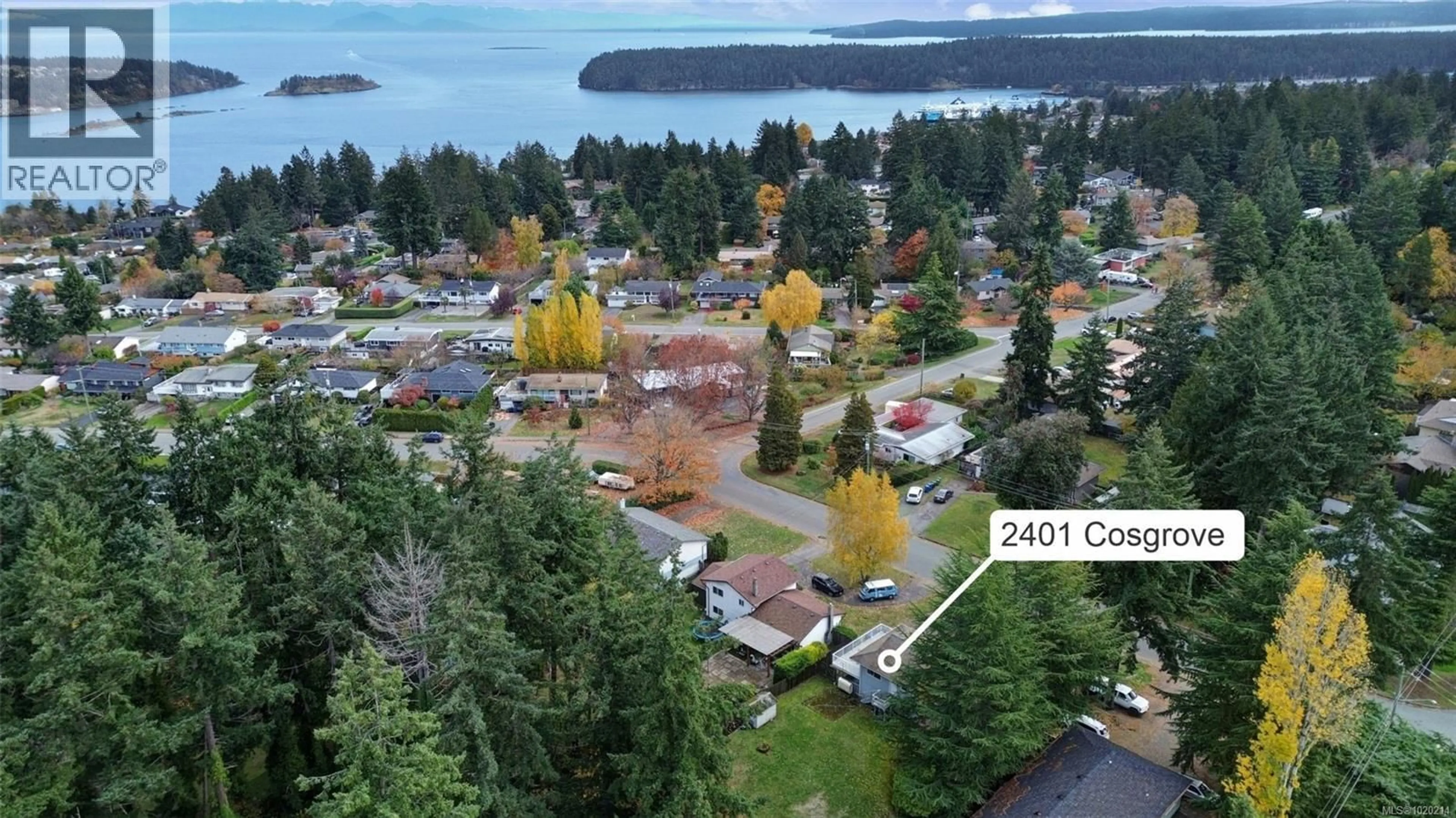 A pic from outside/outdoor area/front of a property/back of a property/a pic from drone, water/lake/river/ocean view for 2401 COSGROVE CRESCENT, Nanaimo British Columbia V9S3N9