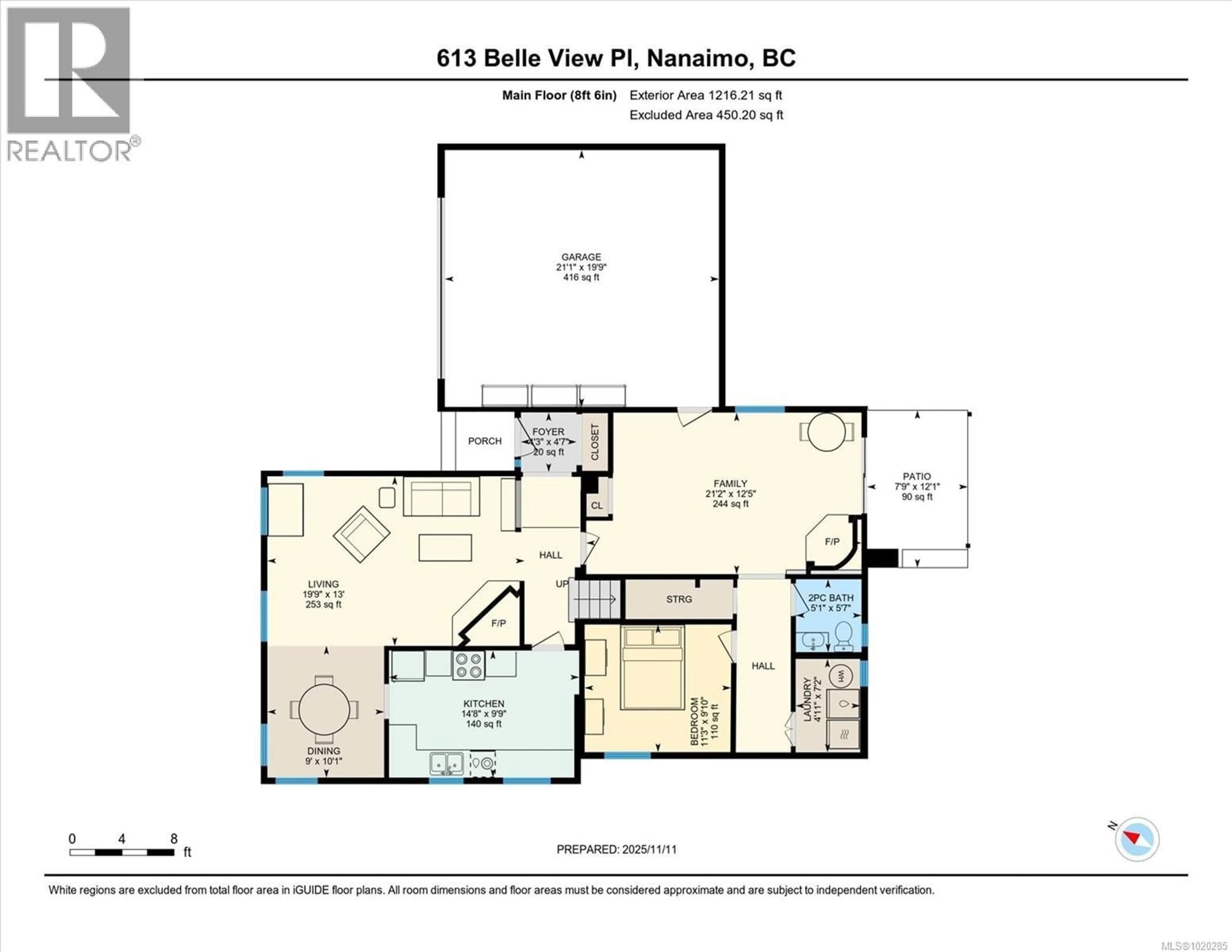 Floor plan for 613 BELLE VIEW PLACE, Nanaimo British Columbia V9V1B4