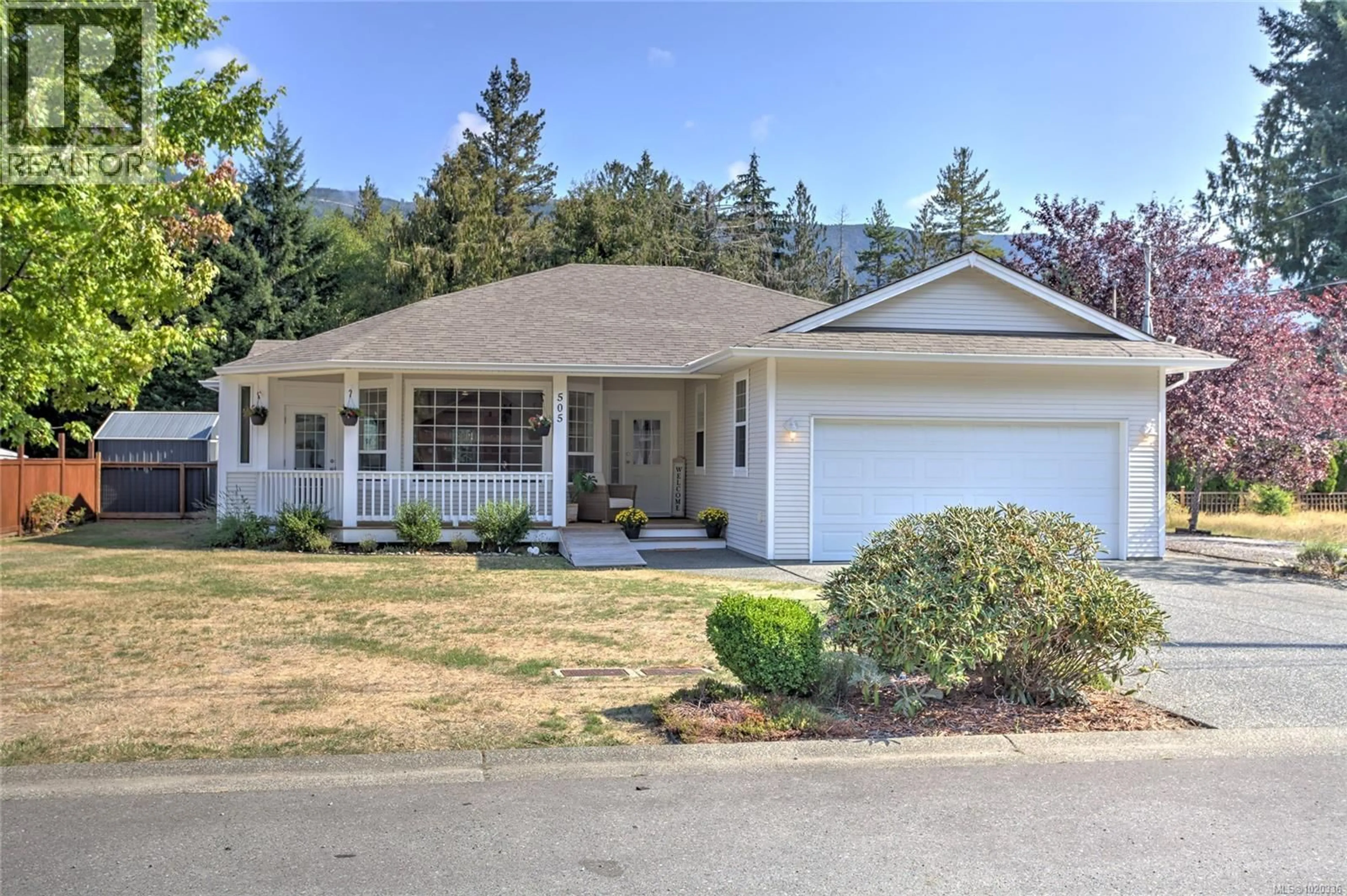 Home with vinyl exterior material, street for 505 JOHEL CRESCENT, Lake Cowichan British Columbia V0R2G0