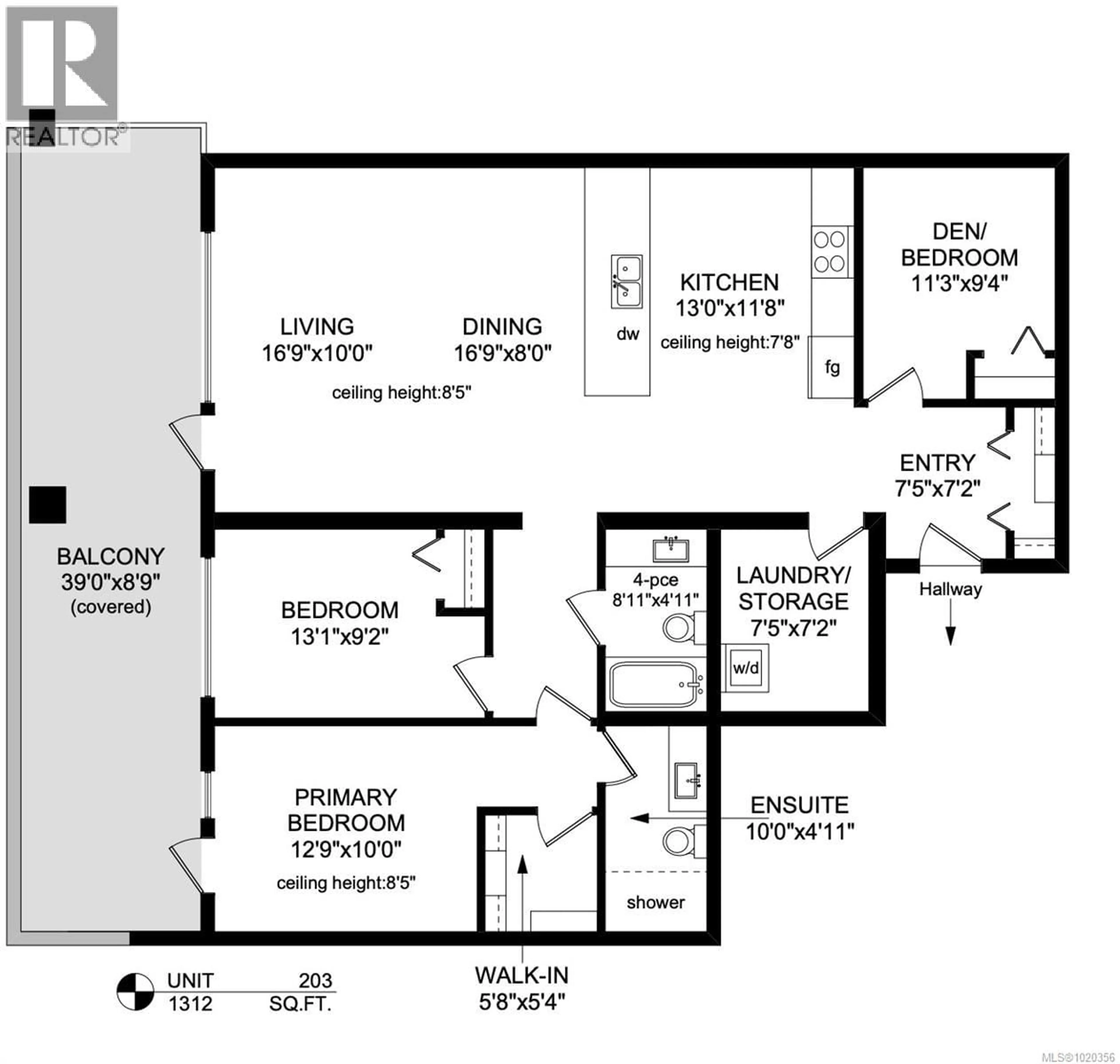 Floor plan for 203 - 2461 SIDNEY AVENUE, Sidney British Columbia V8L1Y8