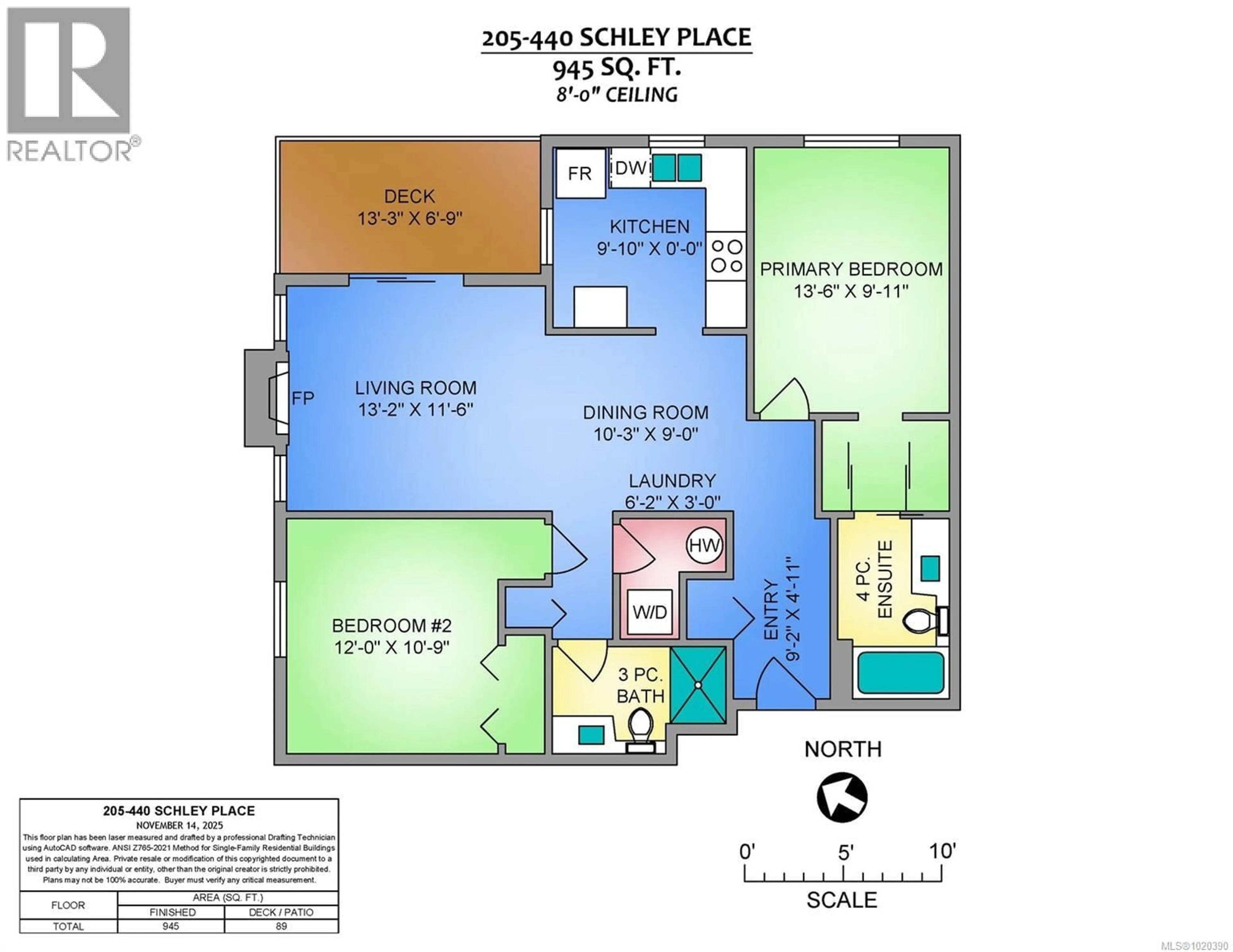Floor plan for 205 - 440 SCHLEY PLACE, Qualicum Beach British Columbia V9K2M5
