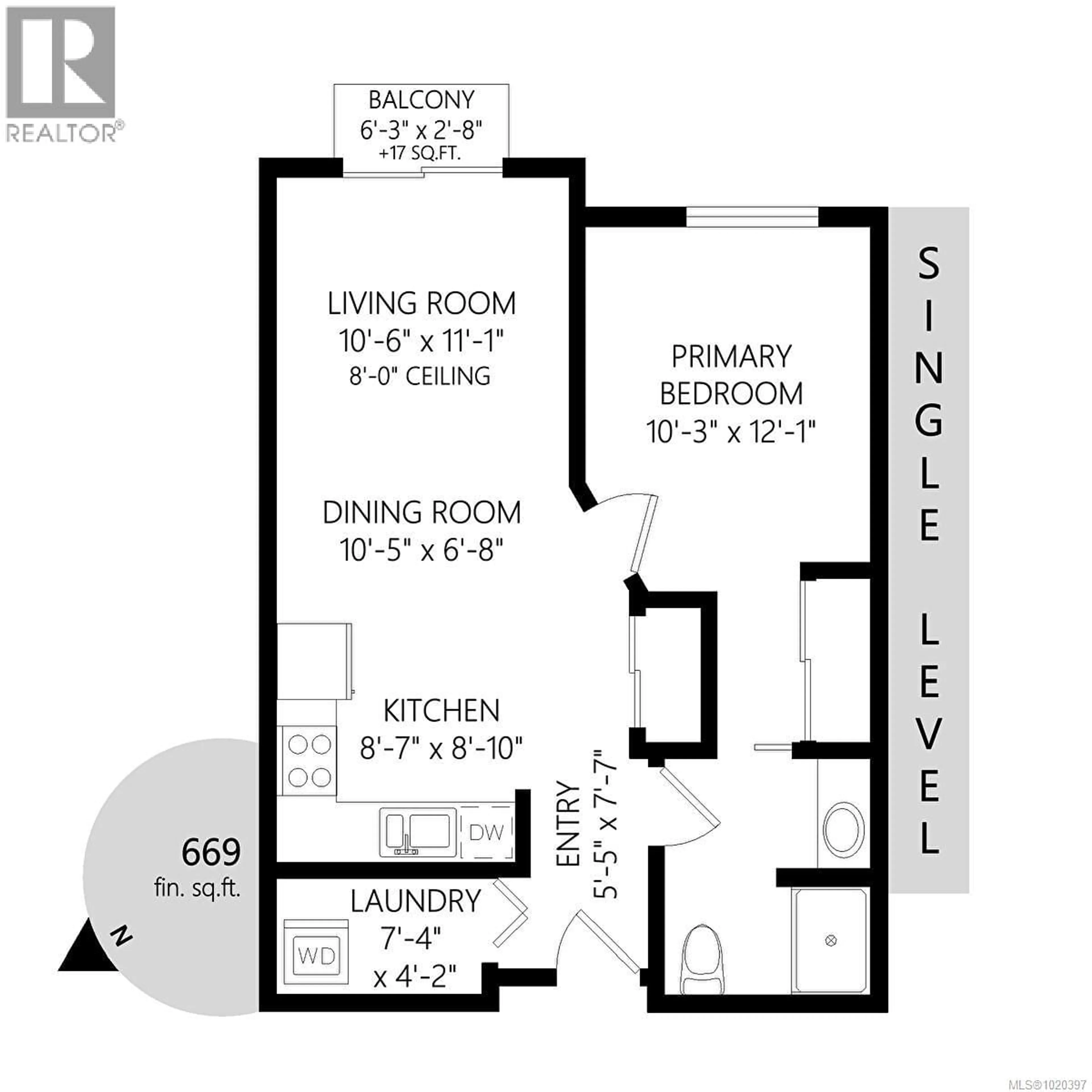 Floor plan for 606 - 917 AVRILL ROAD, Langford British Columbia V9B0T2