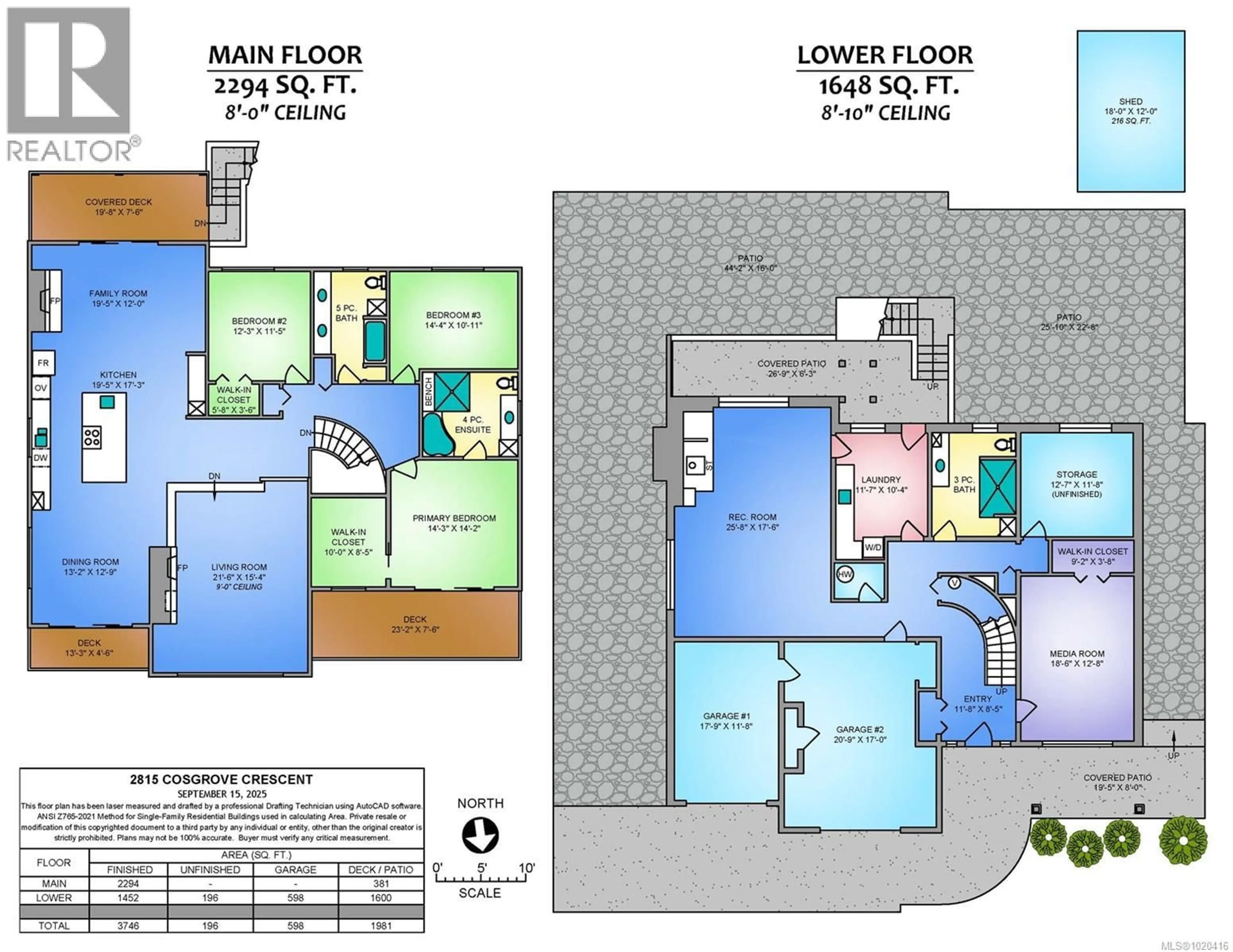 Floor plan for 2815 COSGROVE CRESCENT, Nanaimo British Columbia V9S3P5
