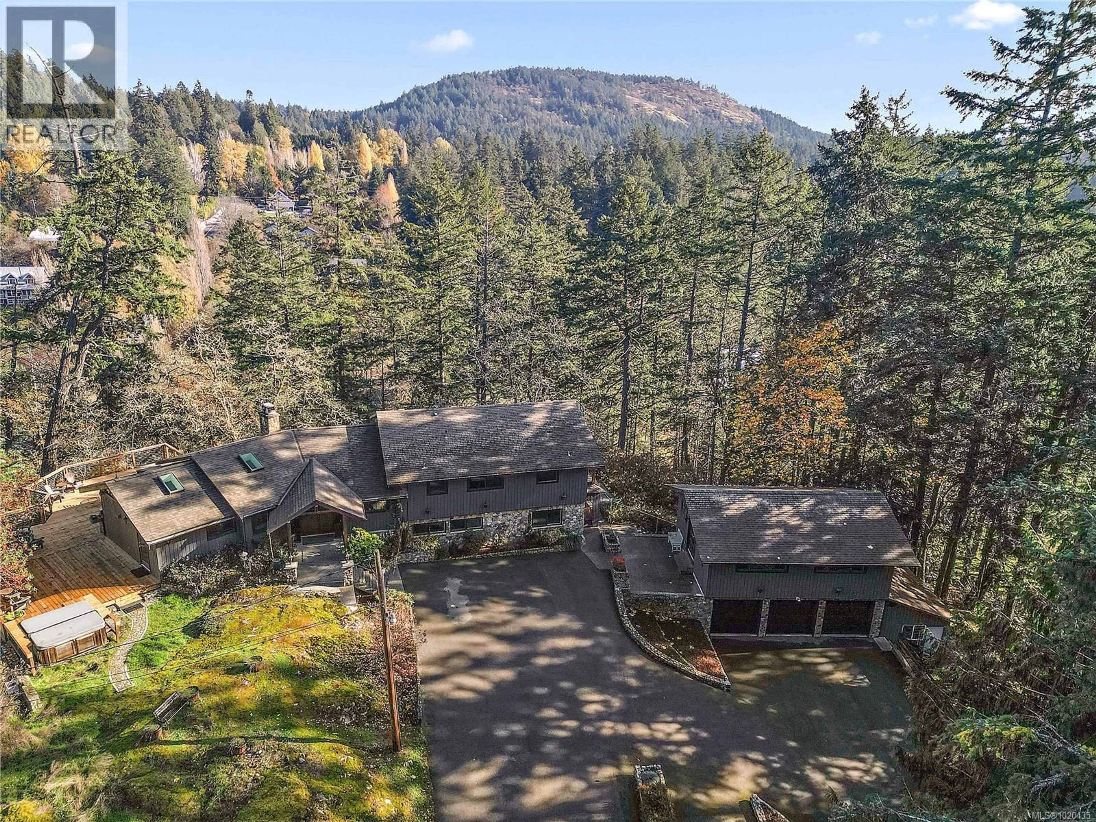 A pic from outside/outdoor area/front of a property/back of a property/a pic from drone, forest/trees view for 235 HARTLAND AVENUE, Saanich British Columbia V9E1L7