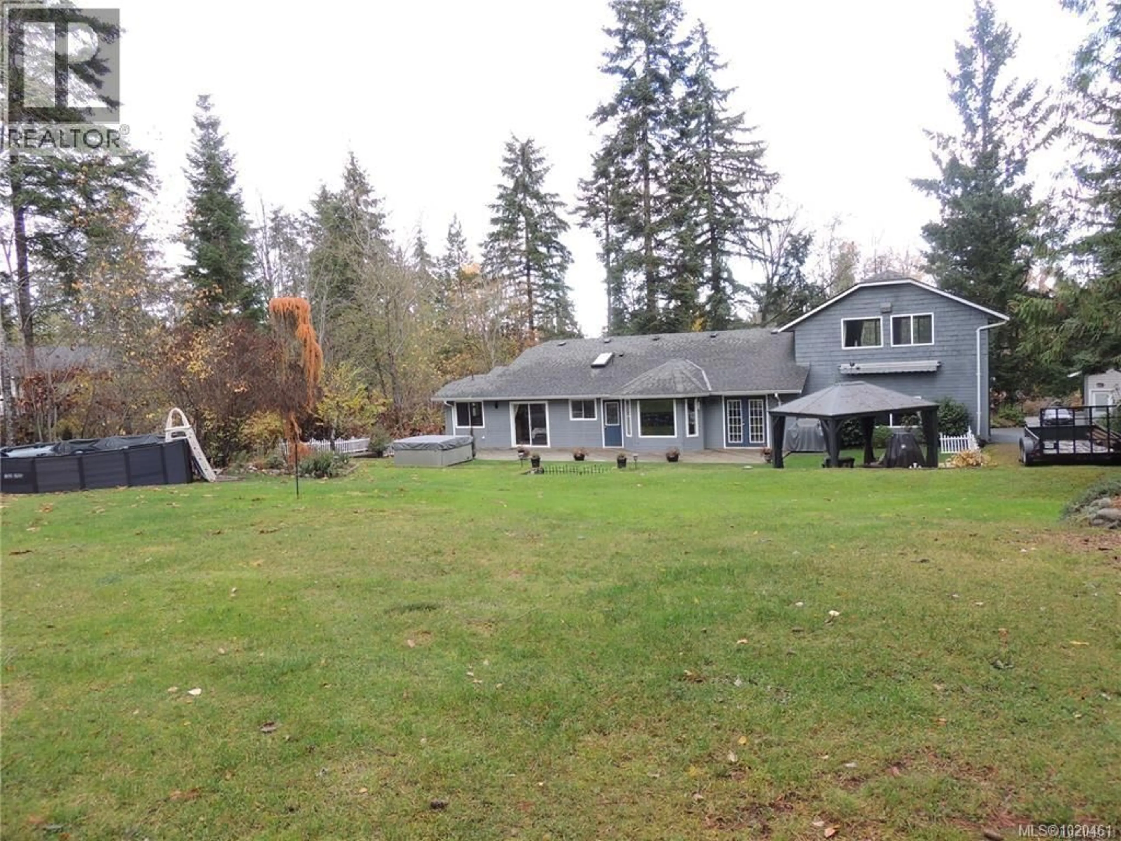 A pic from outside/outdoor area/front of a property/back of a property/a pic from drone, mountain view for 777 SALSBURY ROAD, Courtenay British Columbia V9N9M2