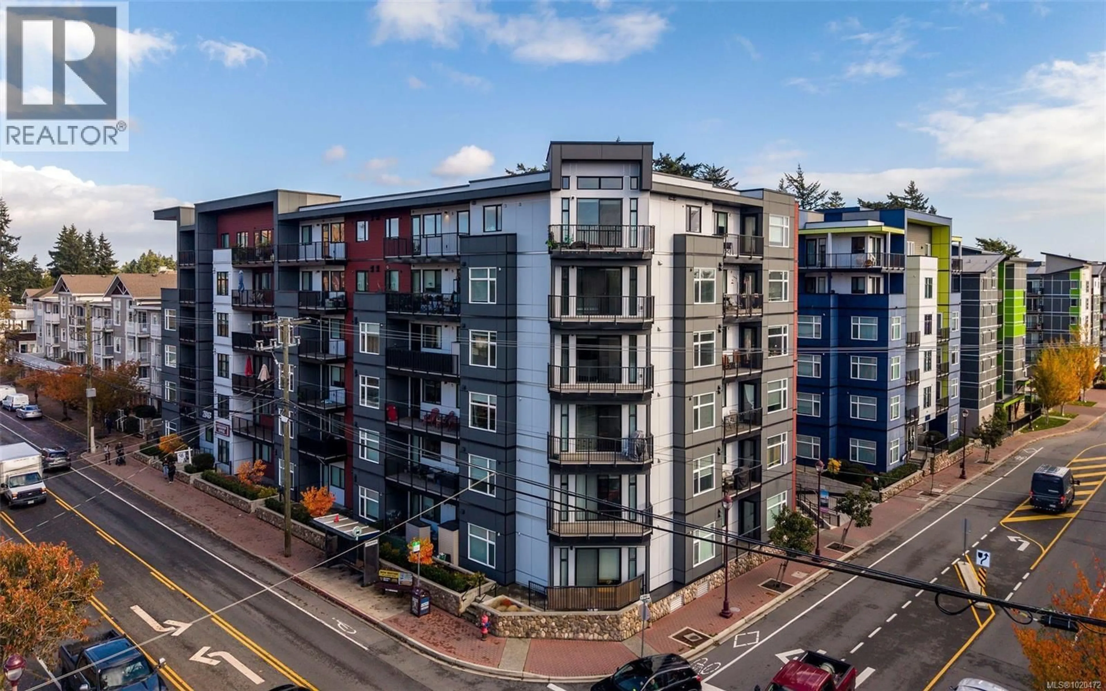 A pic from outside/outdoor area/front of a property/back of a property/a pic from drone, city buildings view from balcony for 614 - 2843 JACKLIN ROAD, Langford British Columbia V9B4P4