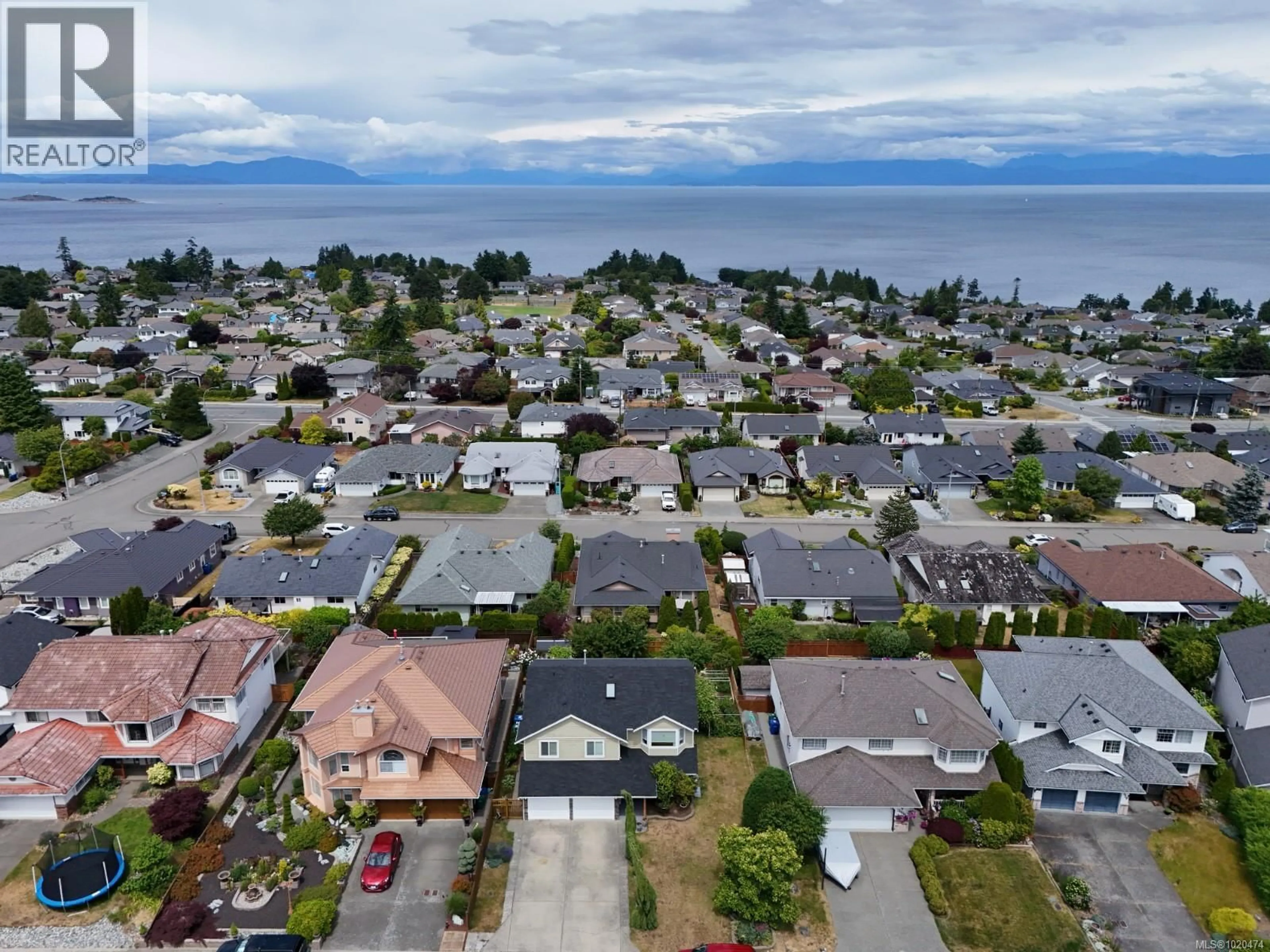 A pic from outside/outdoor area/front of a property/back of a property/a pic from drone, water/lake/river/ocean view for 6234 MYSTIC WAY, Nanaimo British Columbia V9V1L3