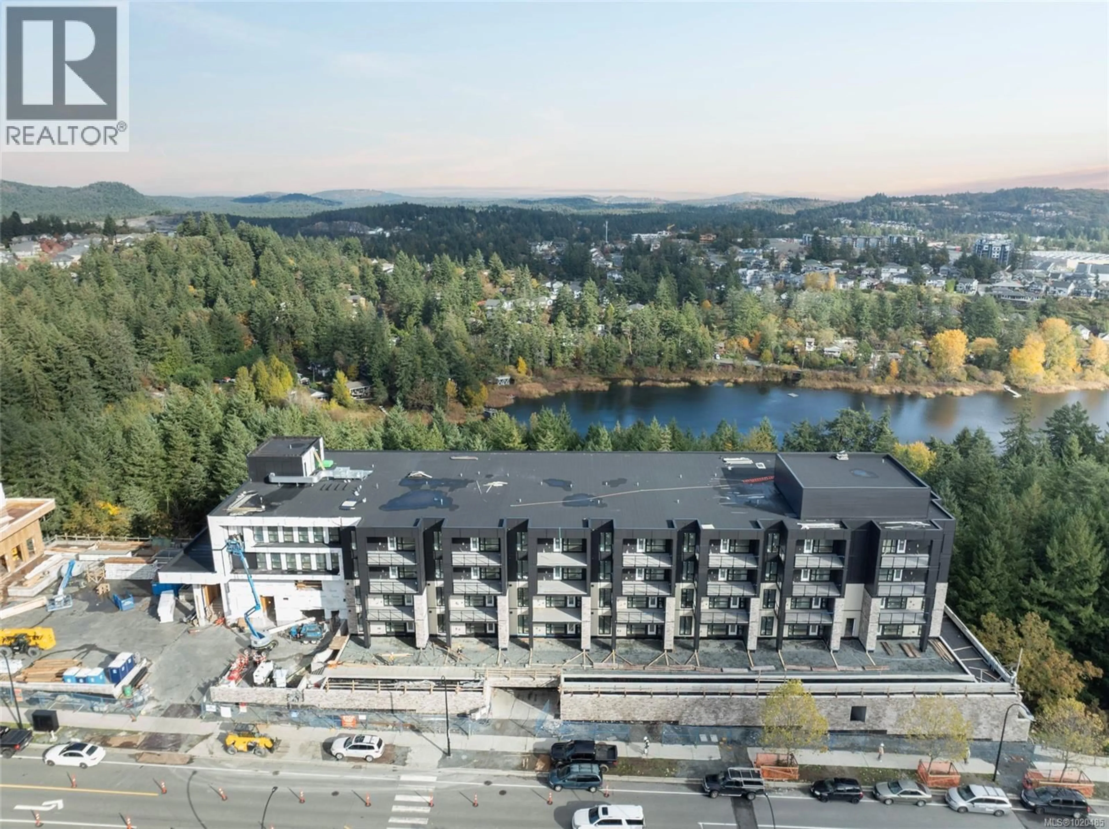 A pic from outside/outdoor area/front of a property/back of a property/a pic from drone, water/lake/river/ocean view for 308 - 2341 BEAR MOUNTAIN PARKWAY, Langford British Columbia V9B6V1