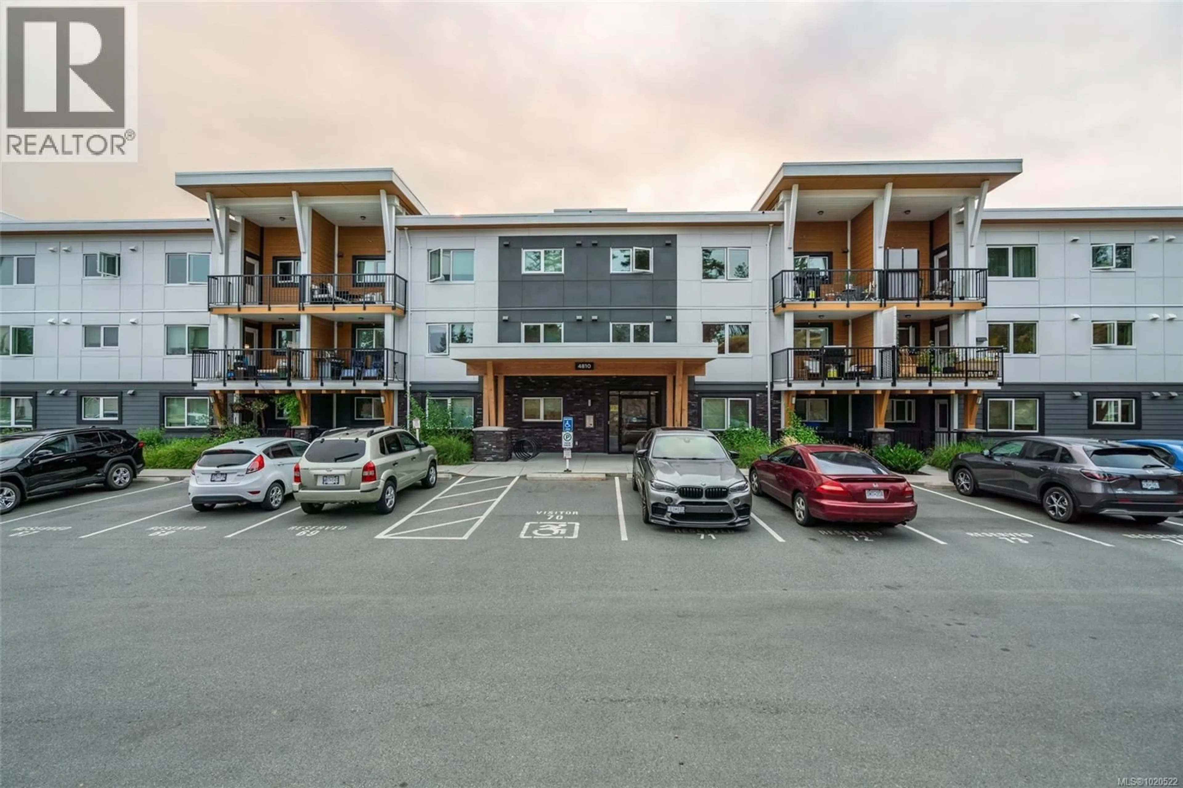A pic from outside/outdoor area/front of a property/back of a property/a pic from drone, mountain view for 202 - 4820 CEDAR RIDGE PLACE, Nanaimo British Columbia V9T0M7