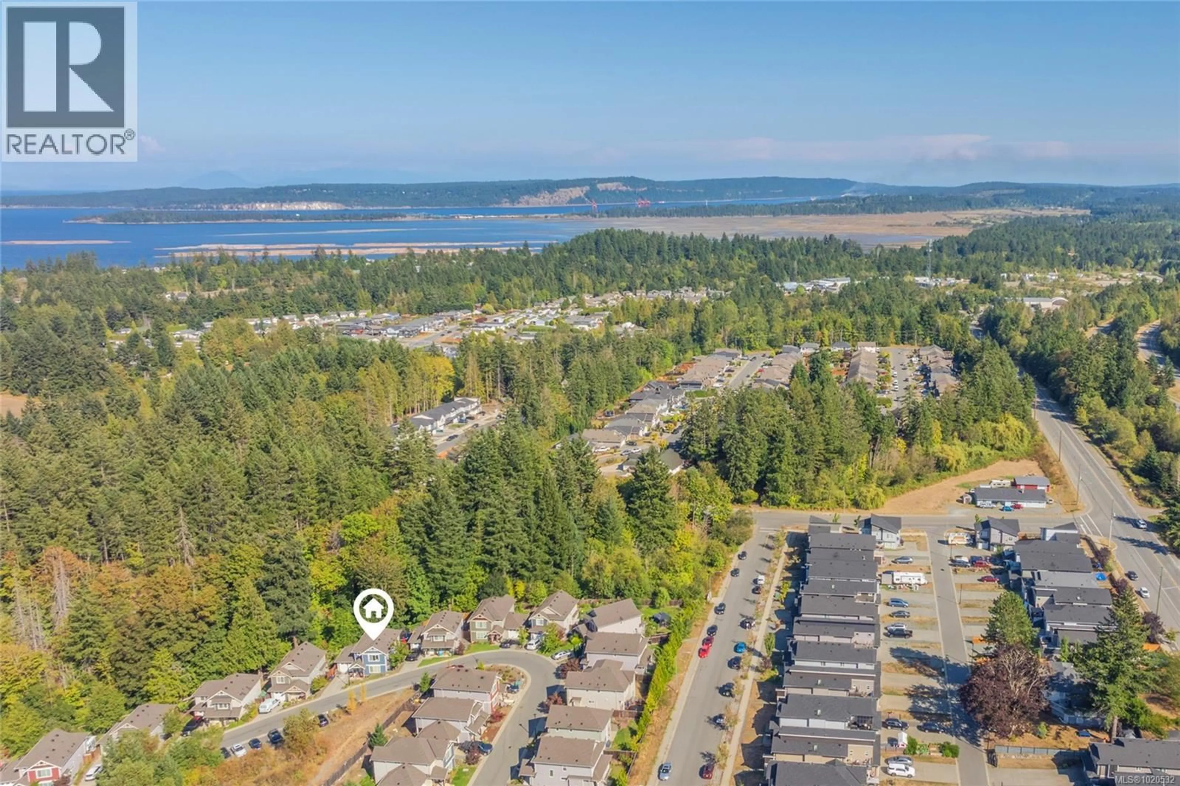 A pic from outside/outdoor area/front of a property/back of a property/a pic from drone, water/lake/river/ocean view for 1104 TIMBERWOOD DRIVE, Nanaimo British Columbia V9R0H2