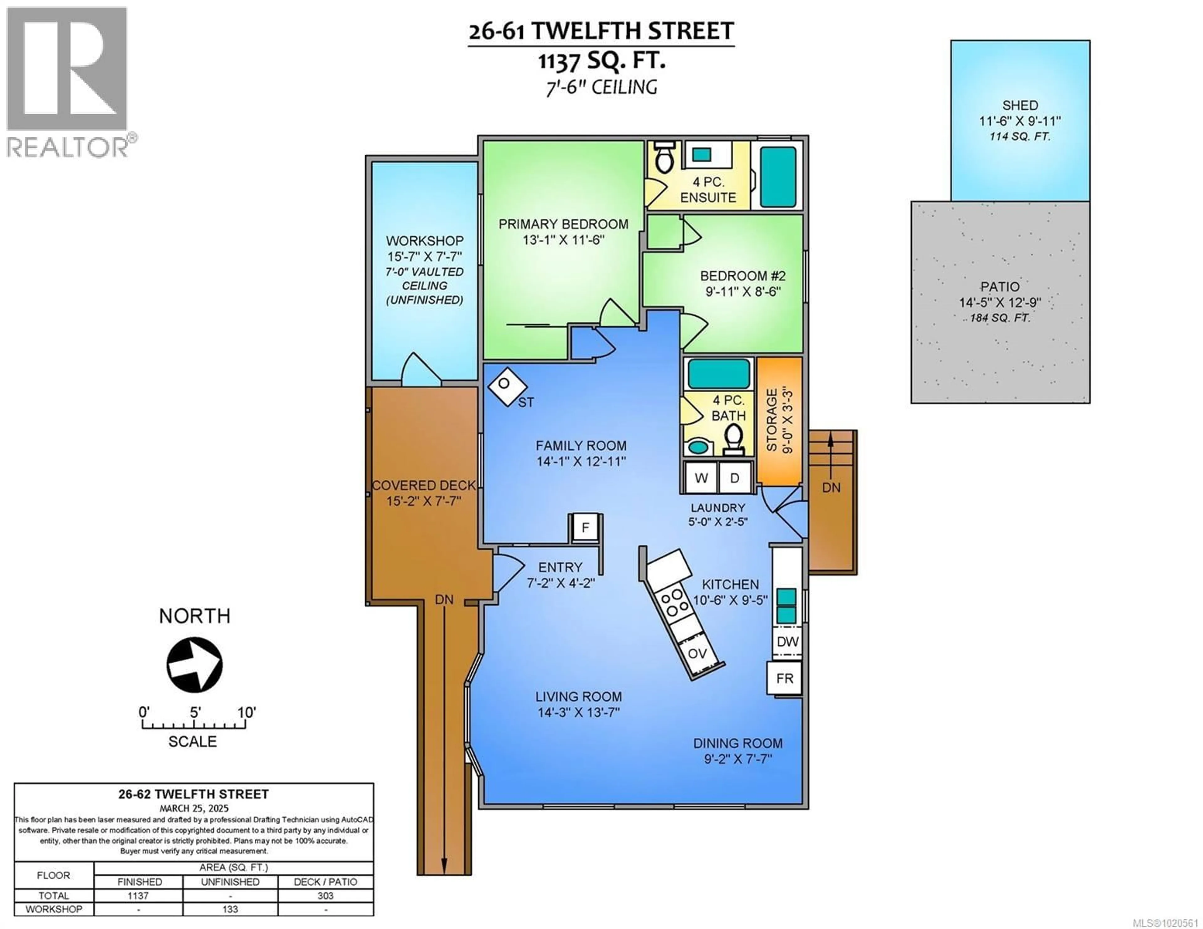 Floor plan for 26 - 61 12TH STREET, Nanaimo British Columbia V9R6L2