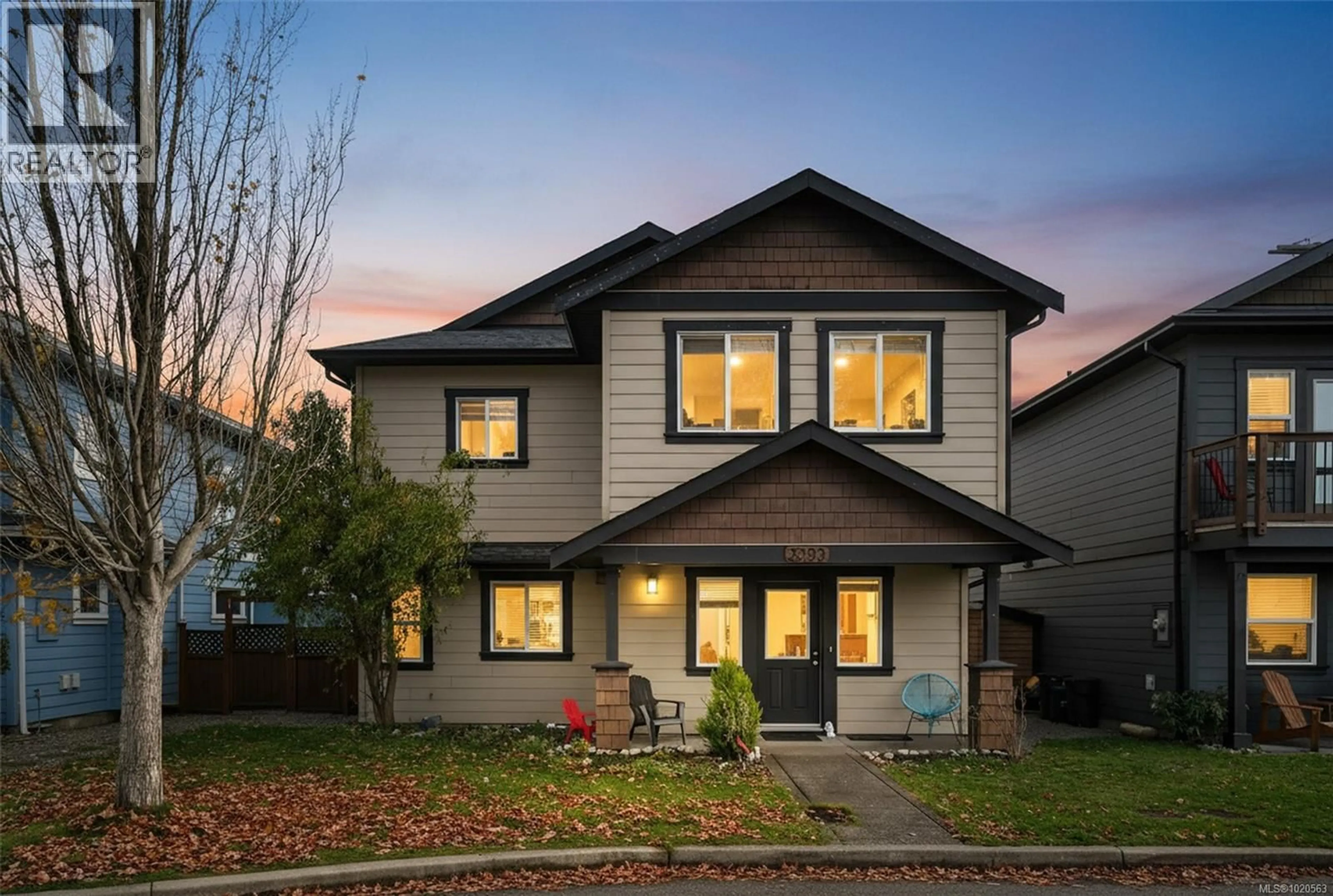 Home with vinyl exterior material, street for 3393 PIPER ROAD, Langford British Columbia V9C0G9